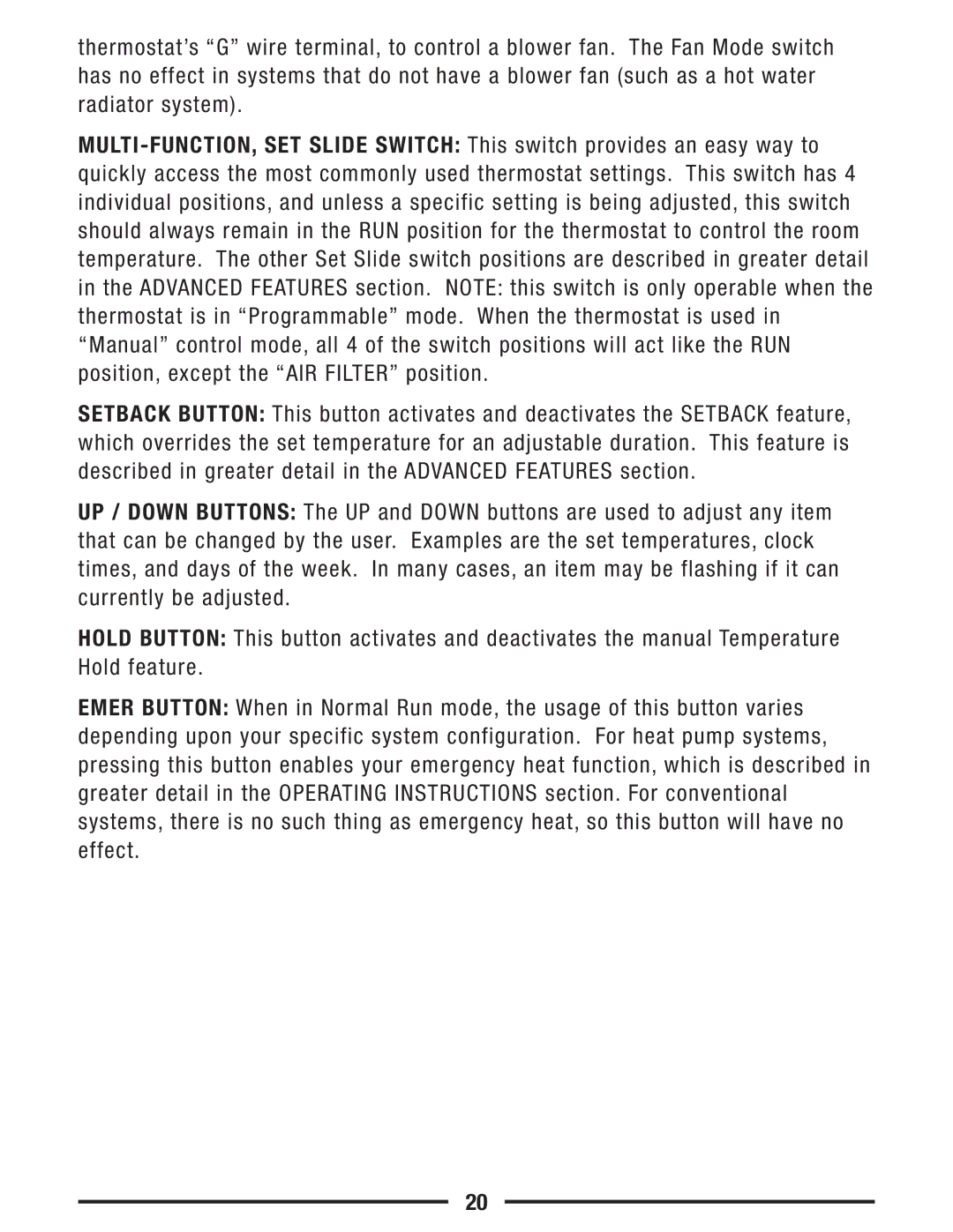 Lux Products P621U operating instructions 