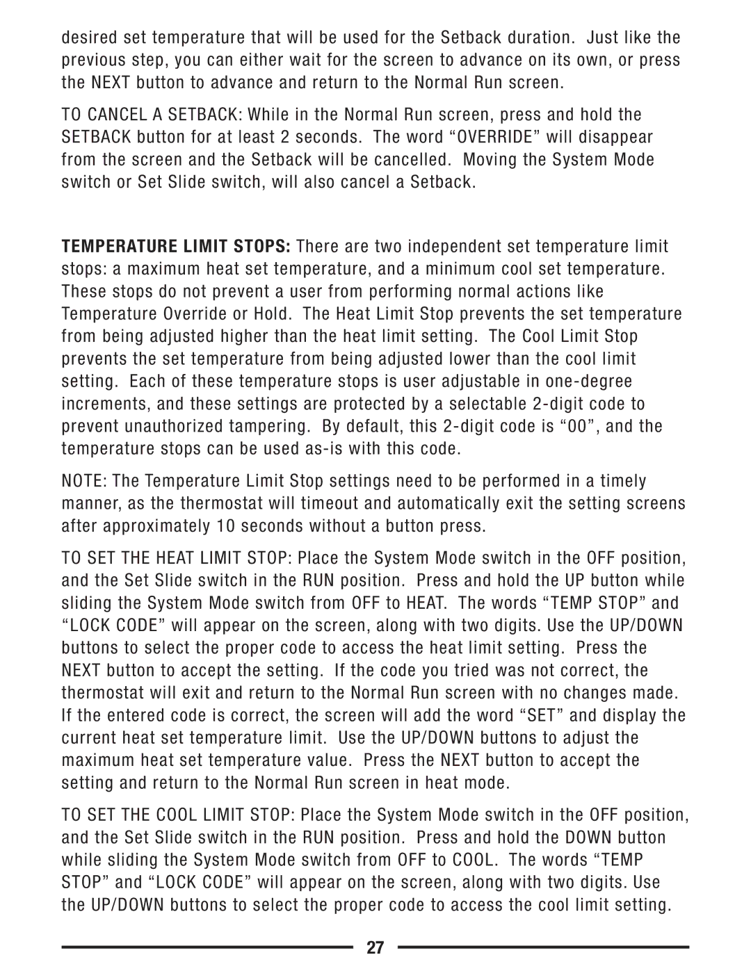 Lux Products P621U operating instructions 