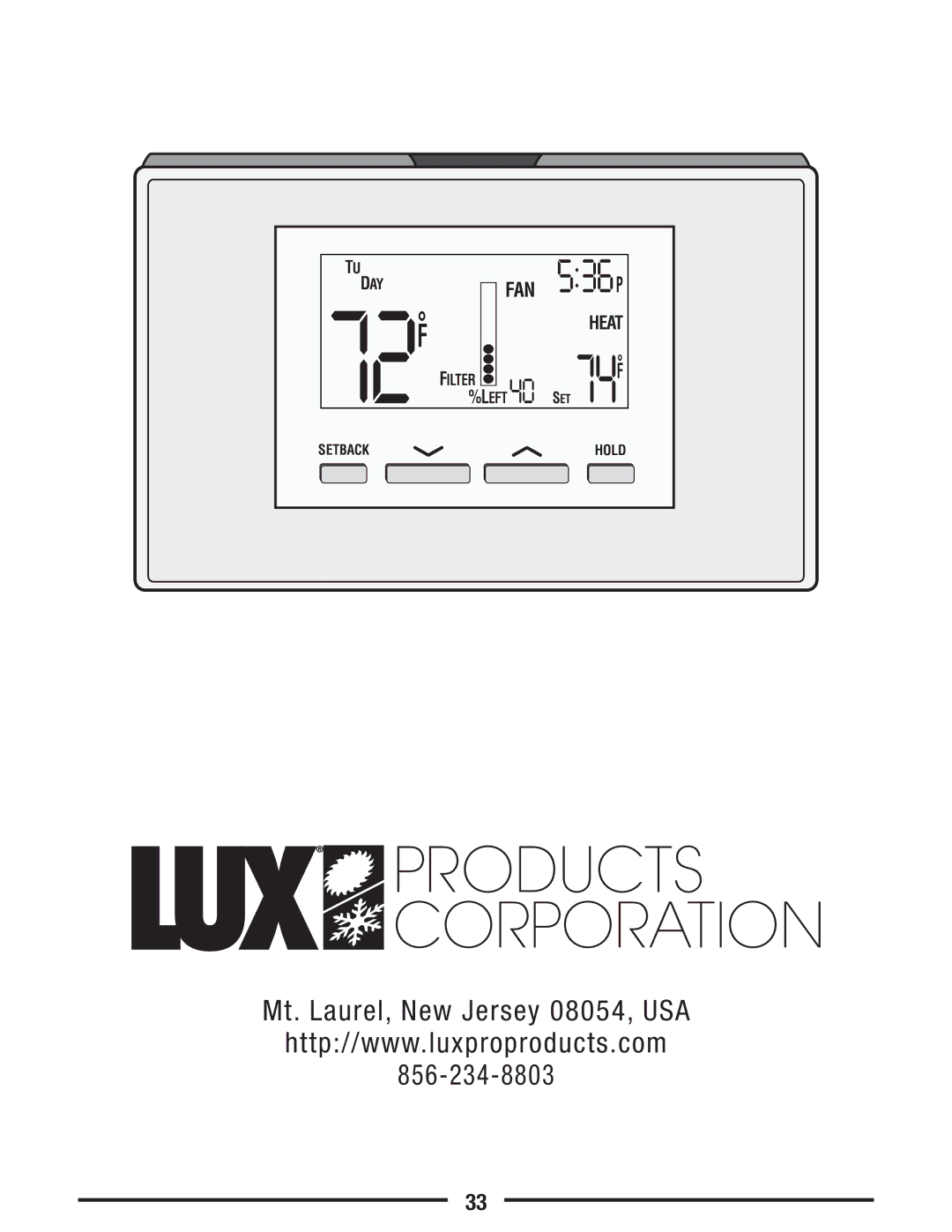 Lux Products P621U operating instructions 536 P 