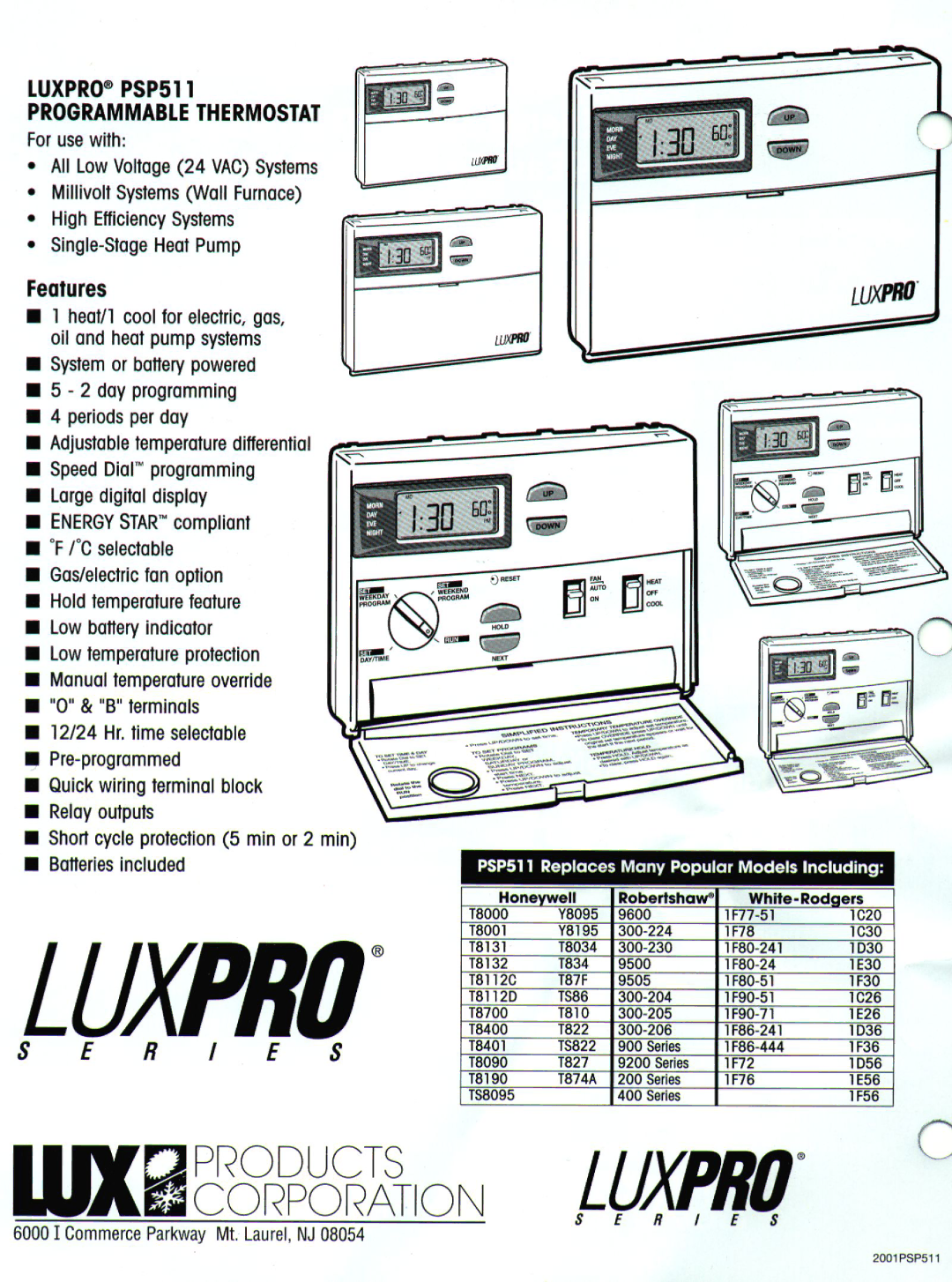 Lux Products PSP511 manual 