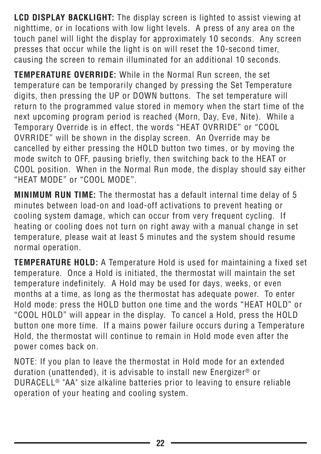 Lux Products TX9600TS operating instructions 