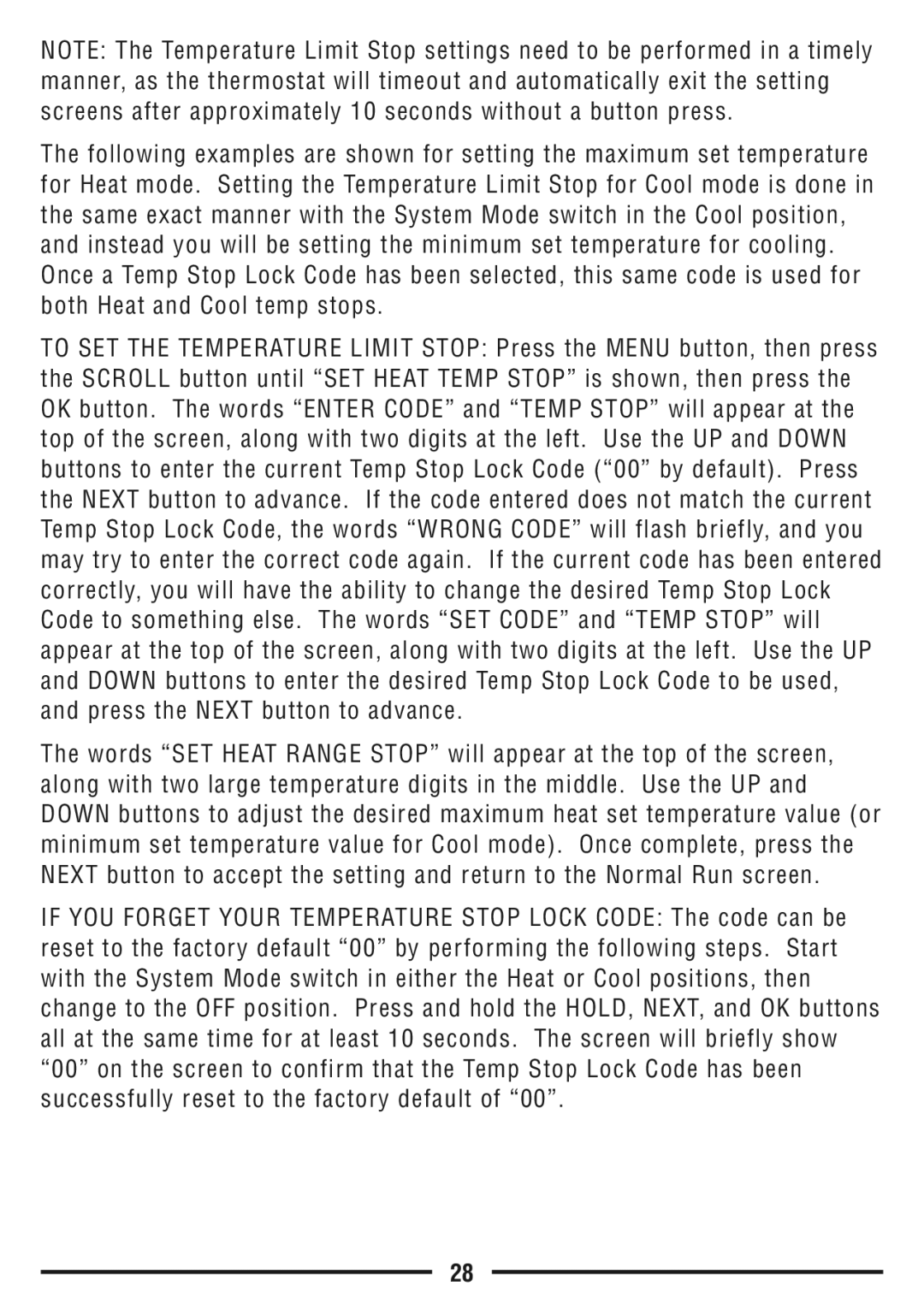 Lux Products TX9600TS operating instructions 