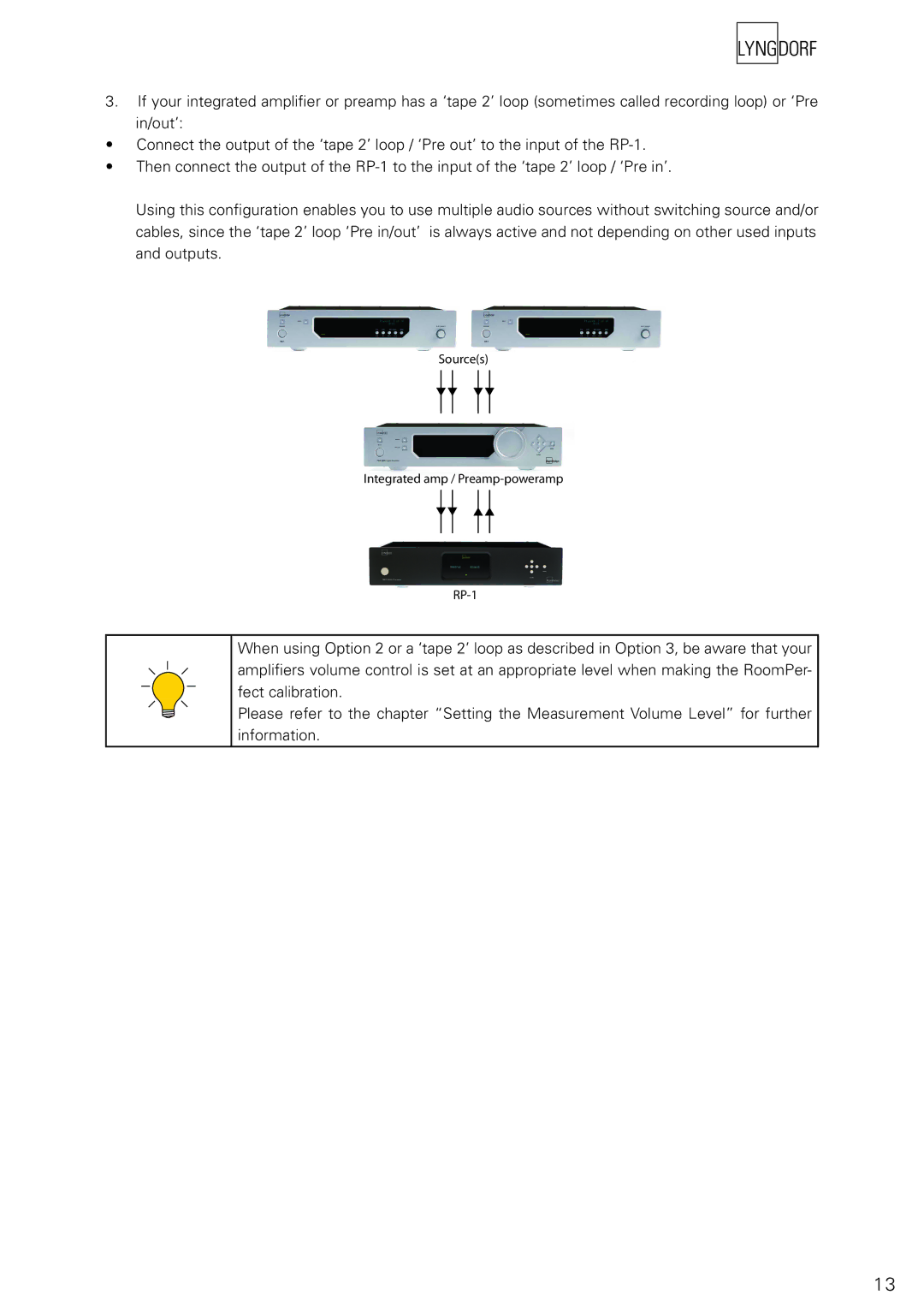 Lyngdorf Audio owner manual Integrated amp / Preamp-poweramp RP-1 