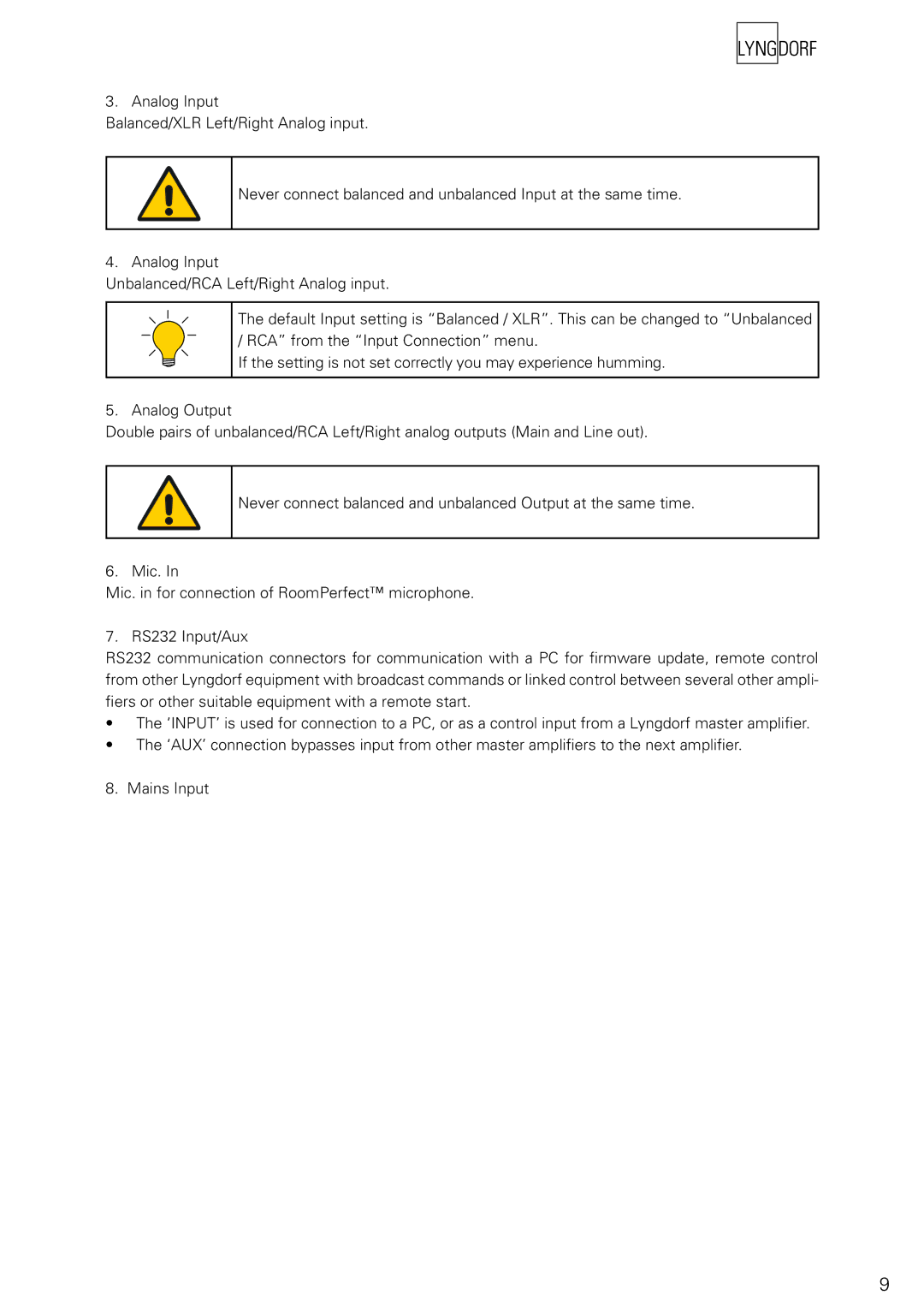 Lyngdorf Audio RP-1 owner manual 