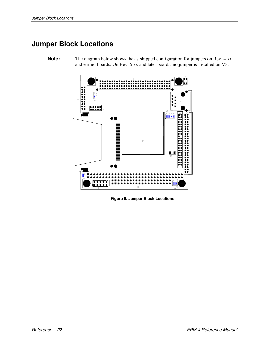 Lynx EPM-4 manual Jumper Block Locations 