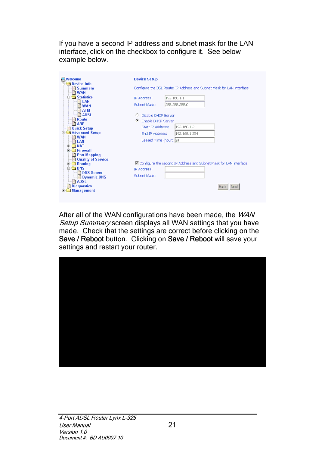 Lynx user manual Port Adsl Router Lynx L-325 Version 