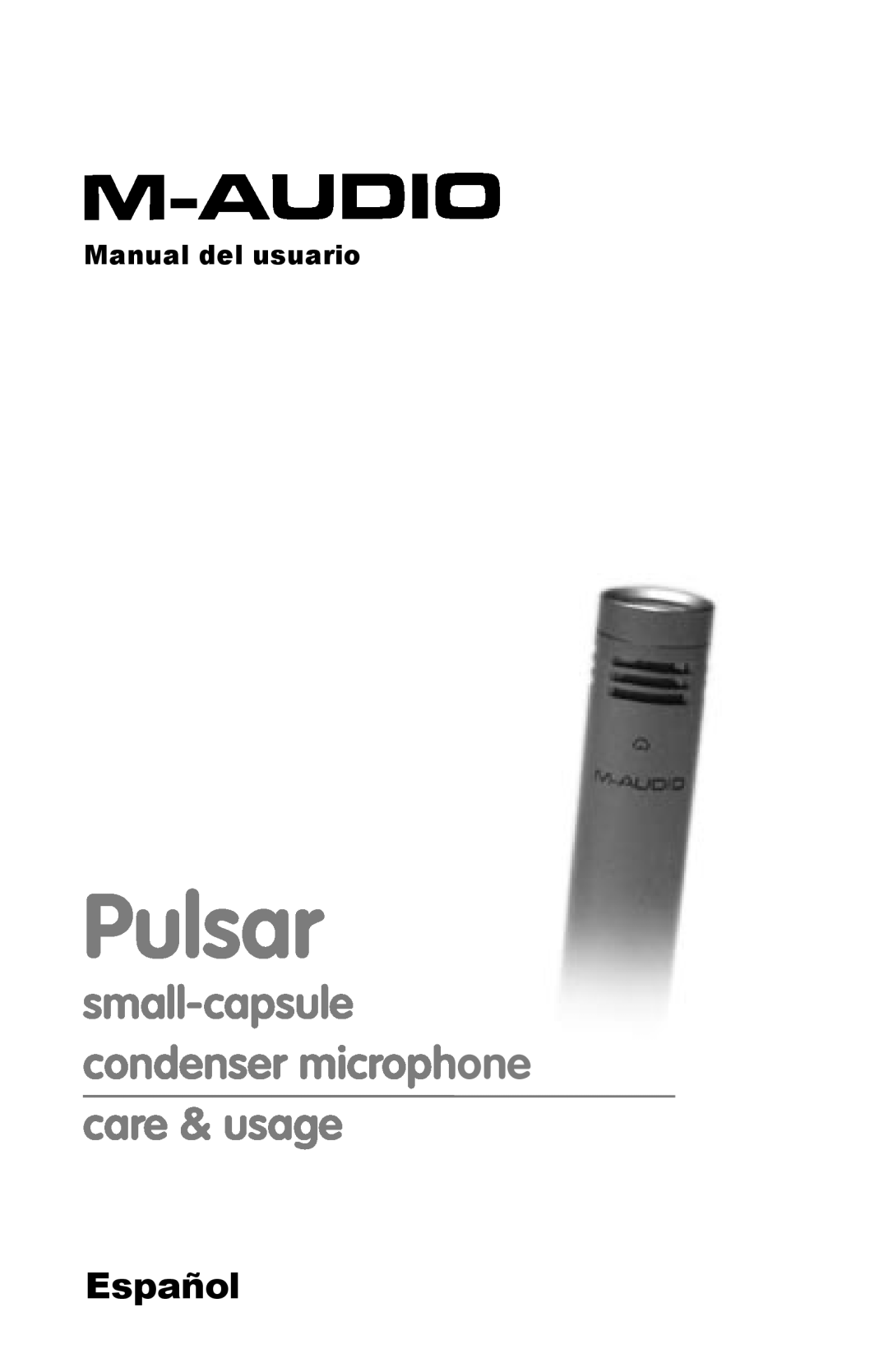 M-Audio manual Pulsar, AUDIOPHILE 192 PCI, uUserGuideguide, care & usage, small-capsule condenser microphone, English 