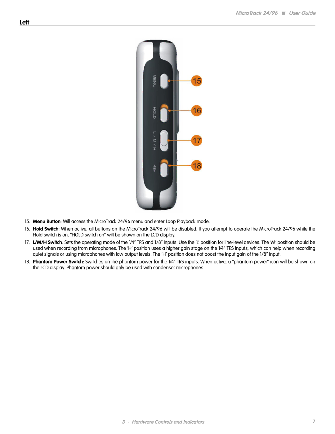 M-Audio 24 manual Left 