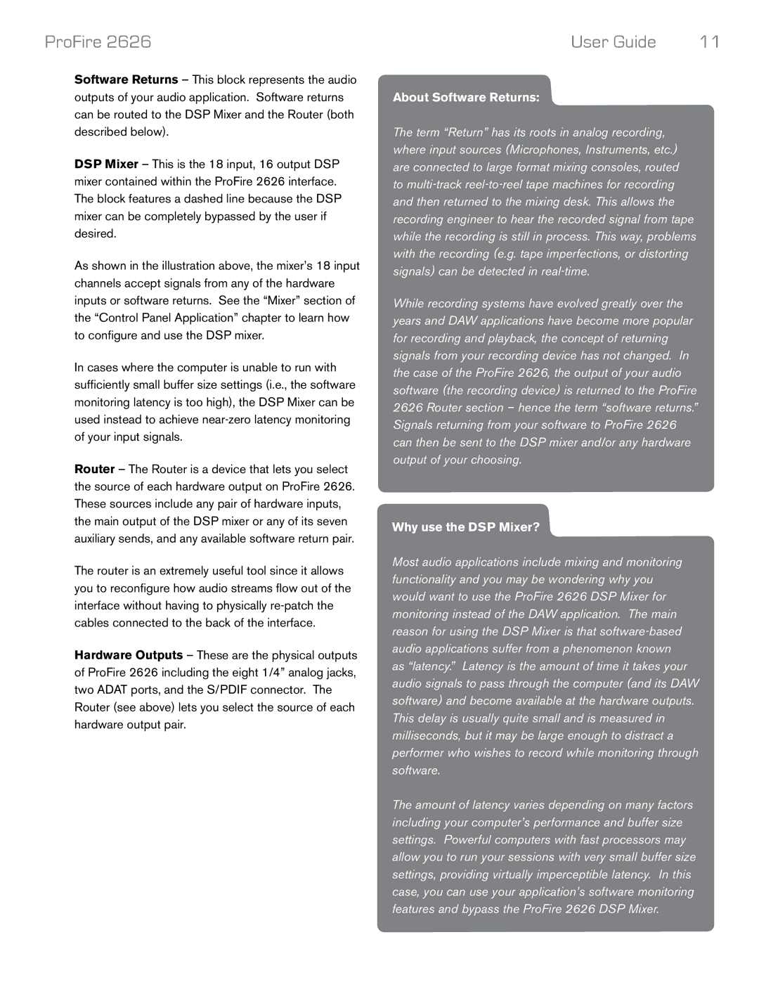 M-Audio 2626 manual About Software Returns 