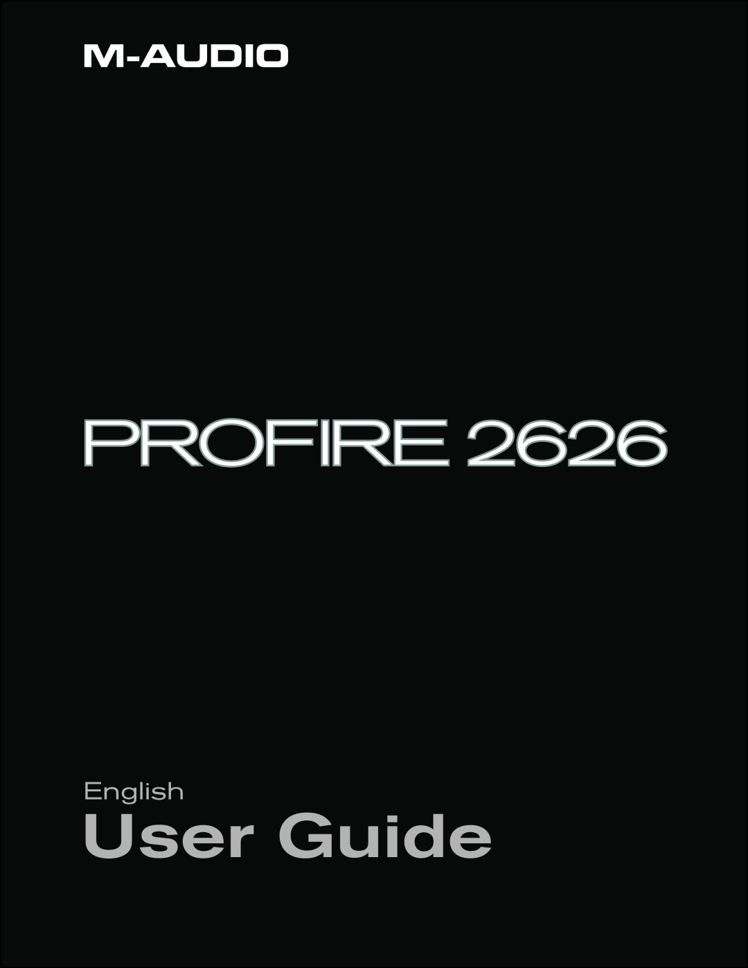 M-Audio 2626 manual User Guide, English 