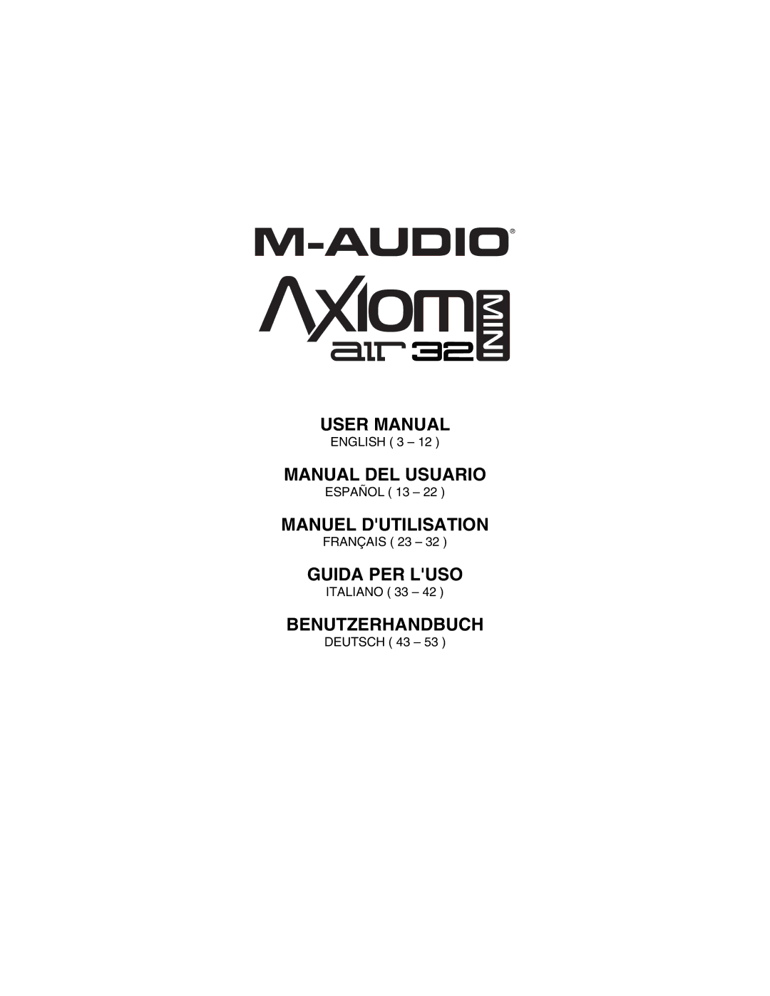 M-Audio 32 user manual Manual DEL Usuario 