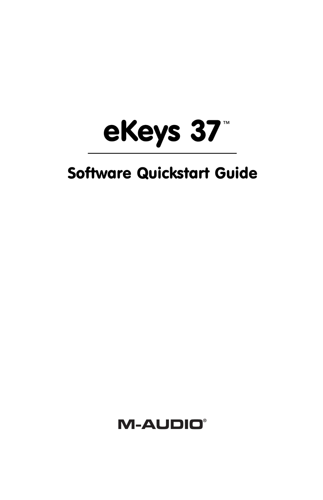 M-Audio 37 quick start EKeys 