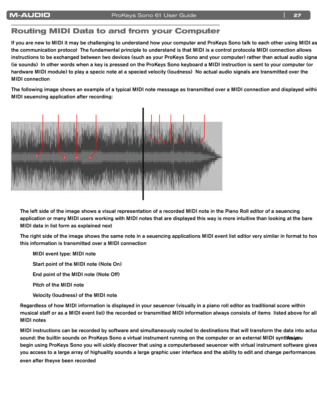 M-Audio 61 manual Routing Midi Data to and from your Computer 