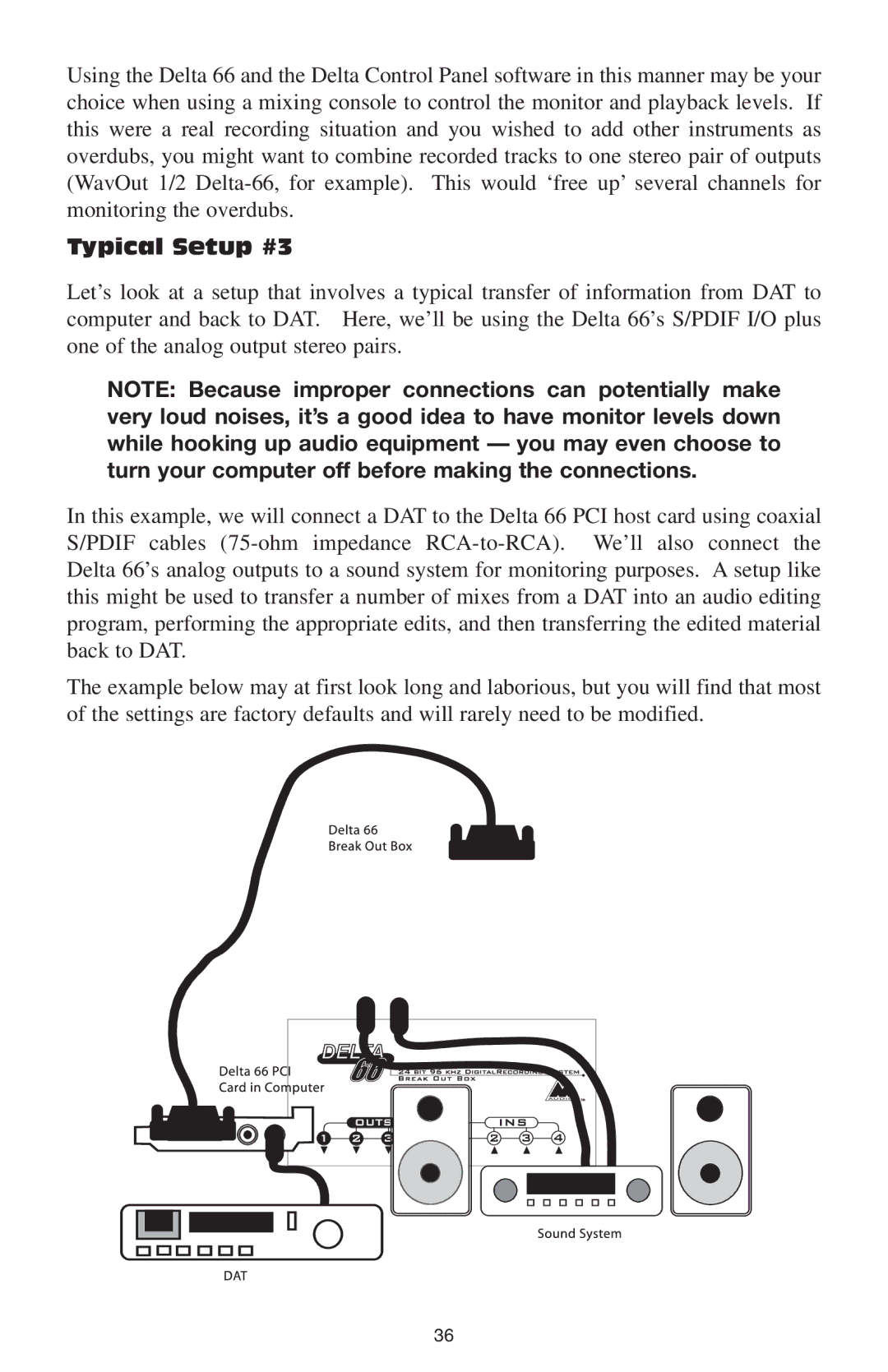 M-Audio 66 manual Typical Setup #3 