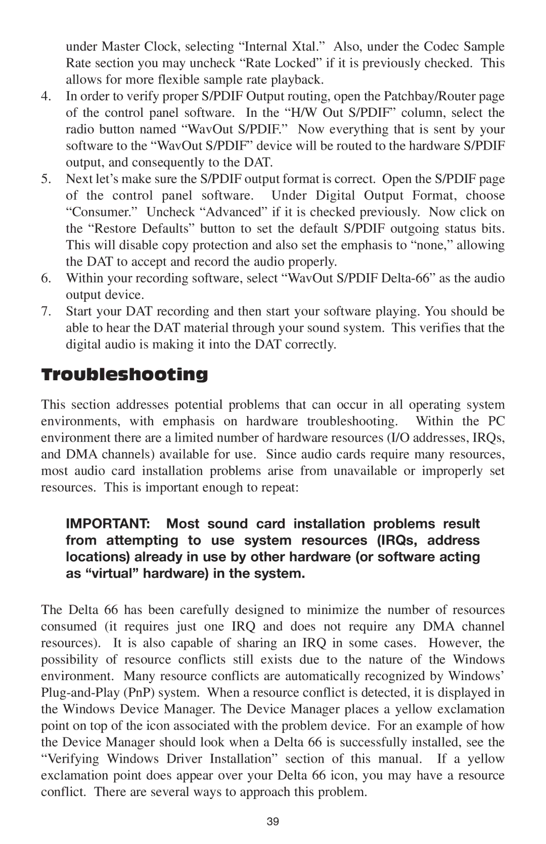 M-Audio 66 manual Troubleshooting 