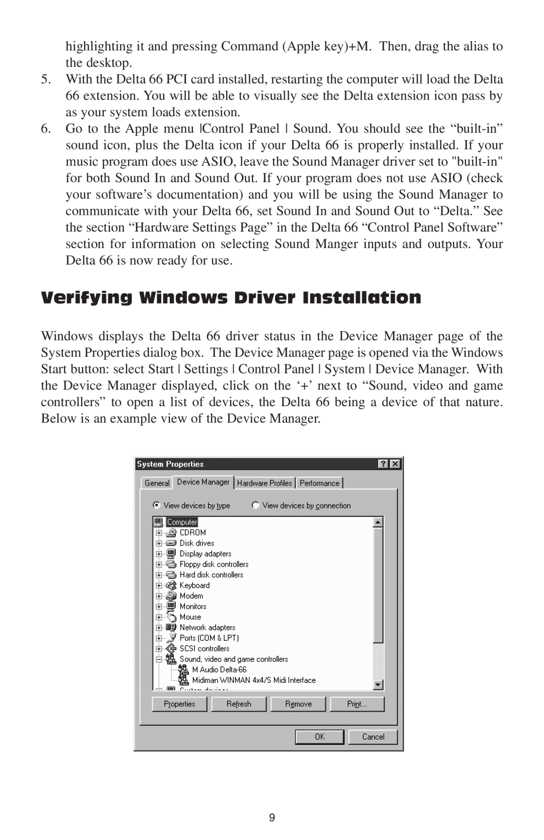 M-Audio 66 manual Verifying Windows Driver Installation 