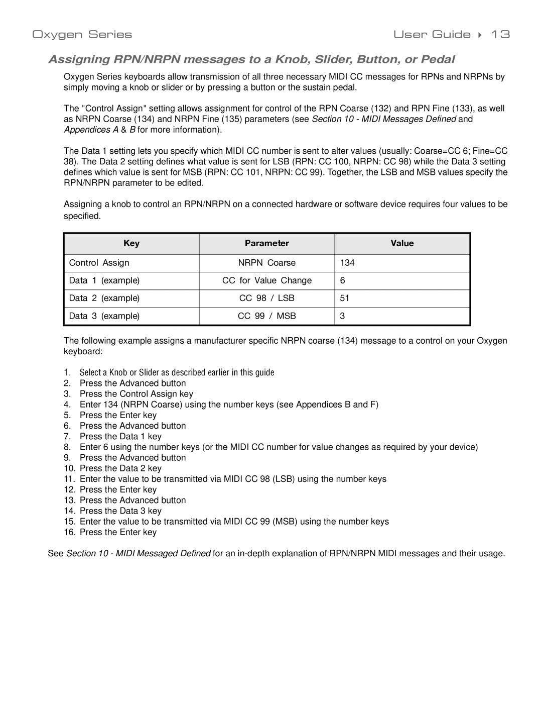 M-Audio 99004139310 manual Oxygen Series User Guide  