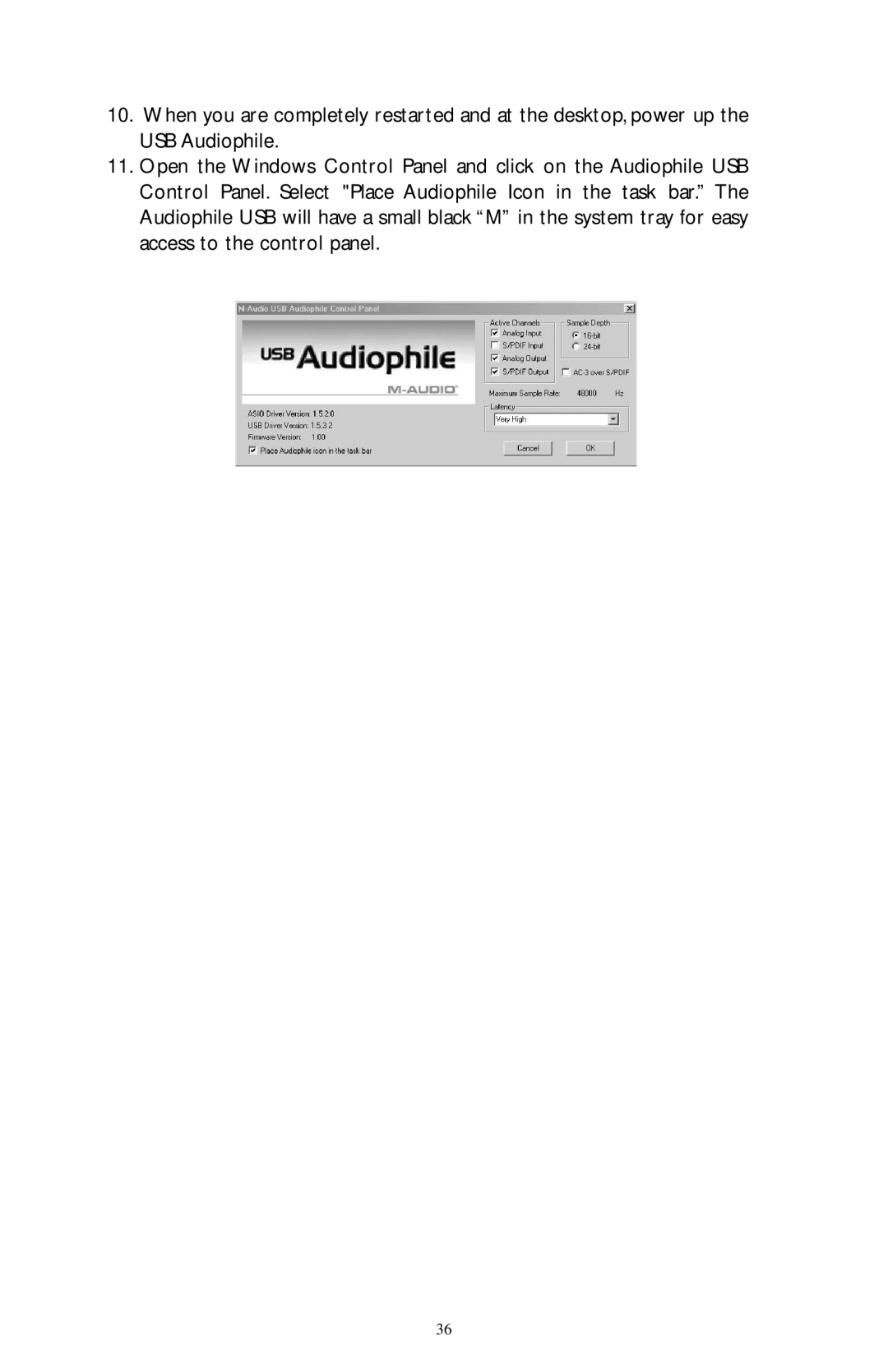 M-Audio Audiophile owner manual 