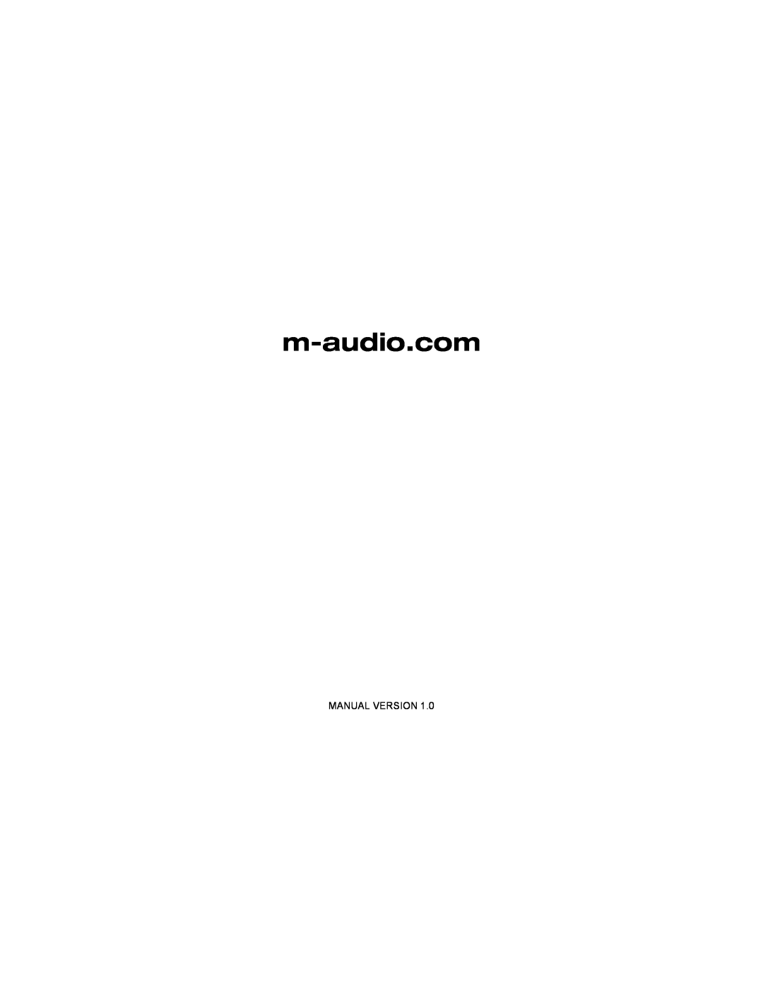 M-Audio AV 40 manual Manual Version 