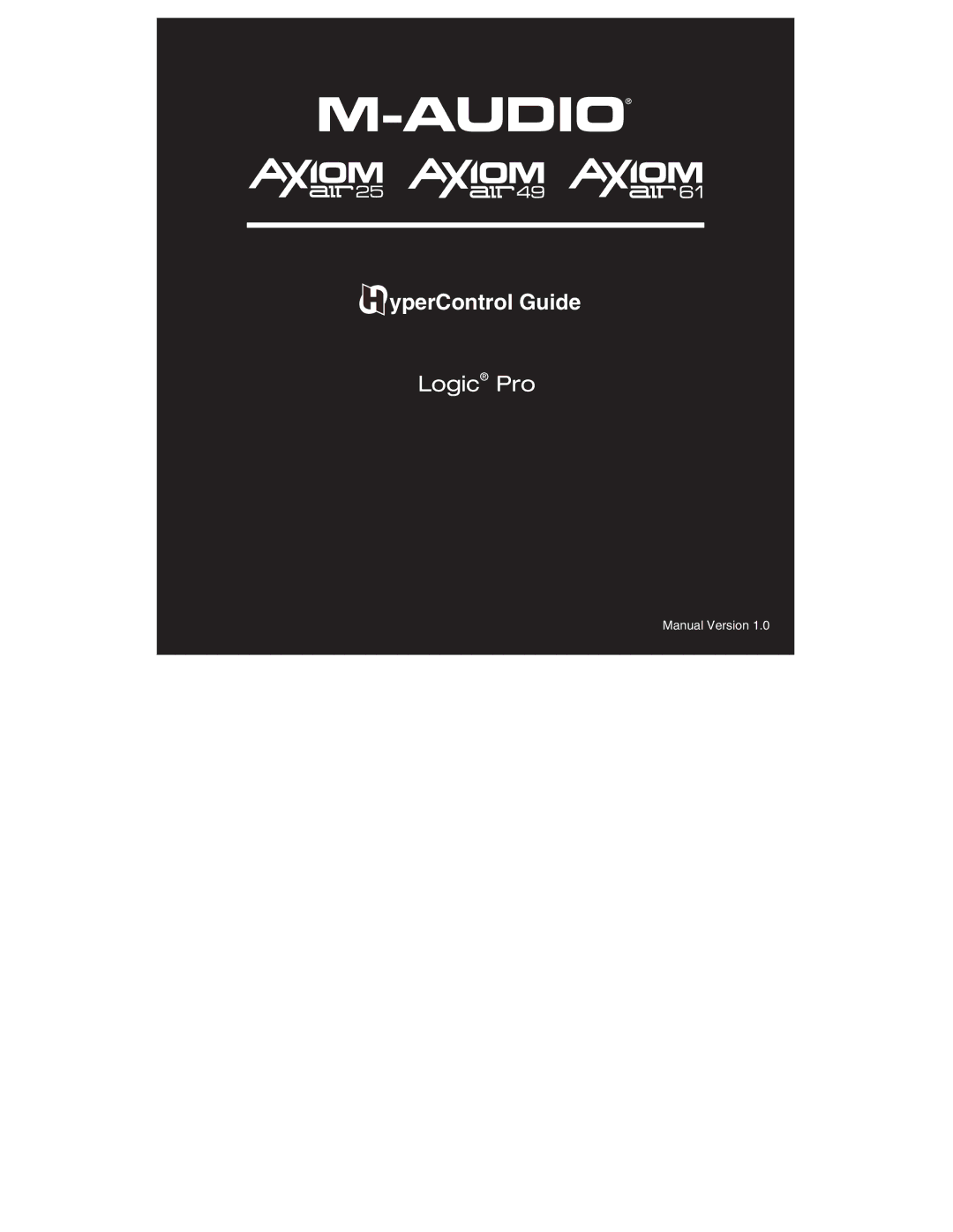 M-Audio AXIOM AIR 61, AXIOM AIR 49, AXIOM AIR 25 manual YperControl Guide 