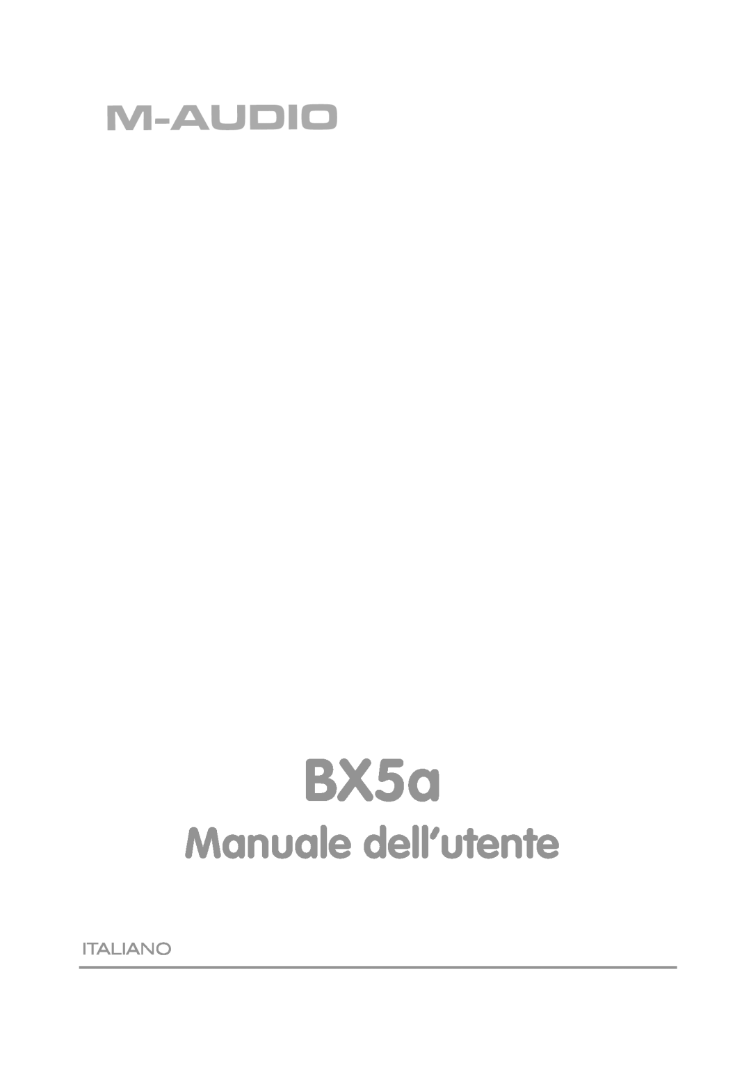 M-Audio BX5as manual Manuale dell’utente 