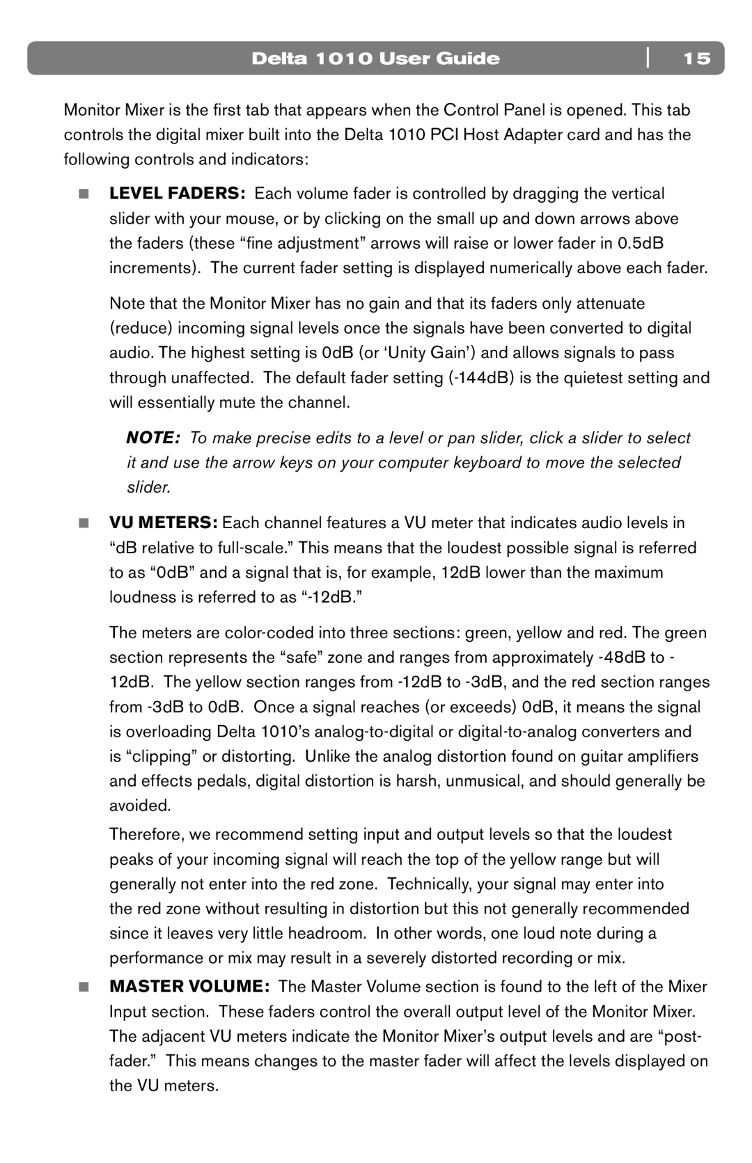 M-Audio DELTA 1010 manual Delta 1010 User Guide 