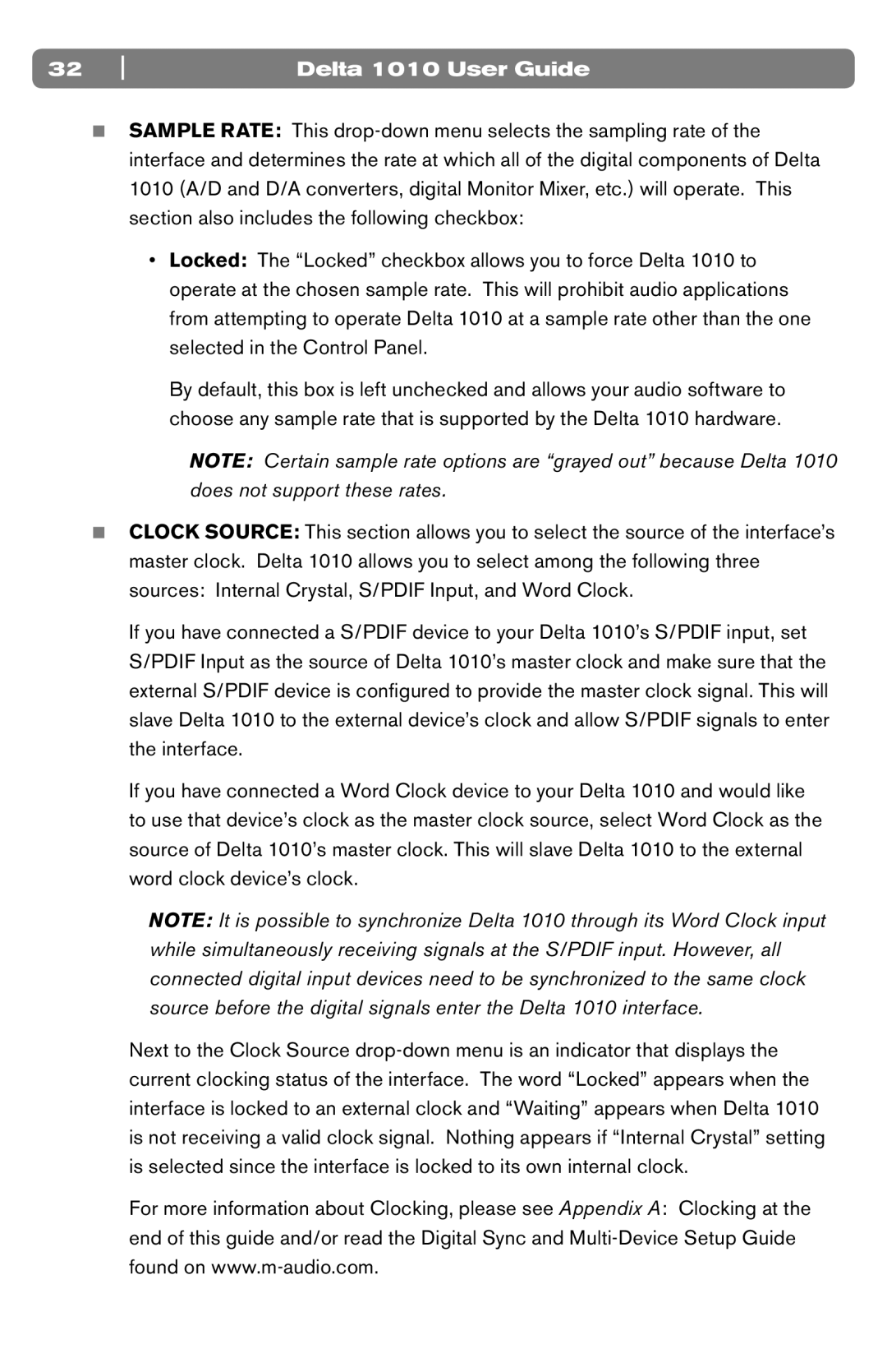 M-Audio DELTA 1010 manual Delta 1010 User Guide 