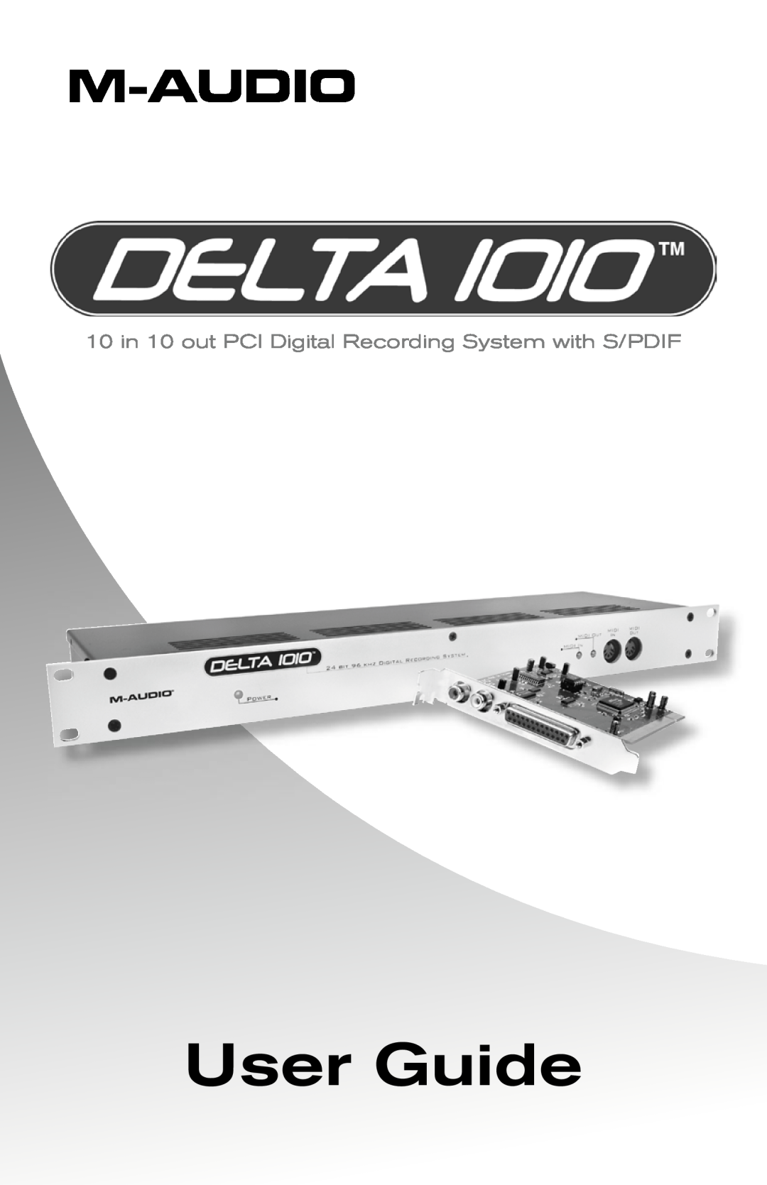 M-Audio DELTA 1010 manual User Guide 