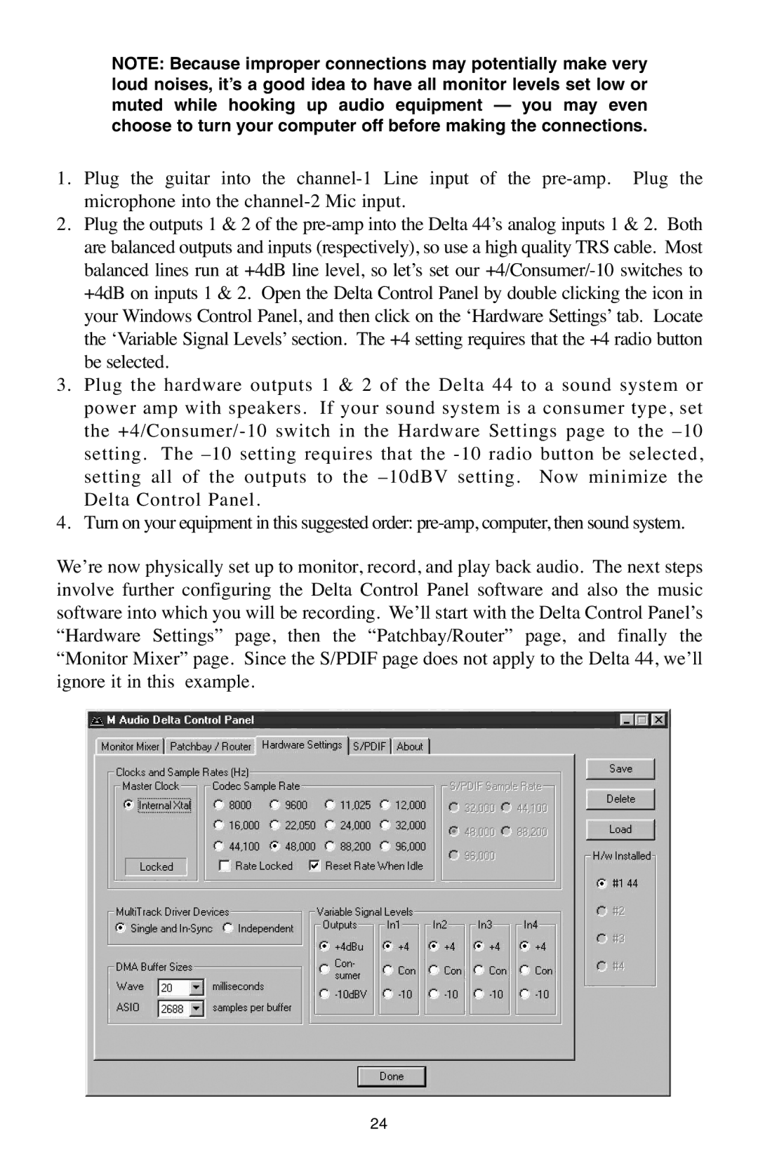 M-Audio Delta 44 specifications 