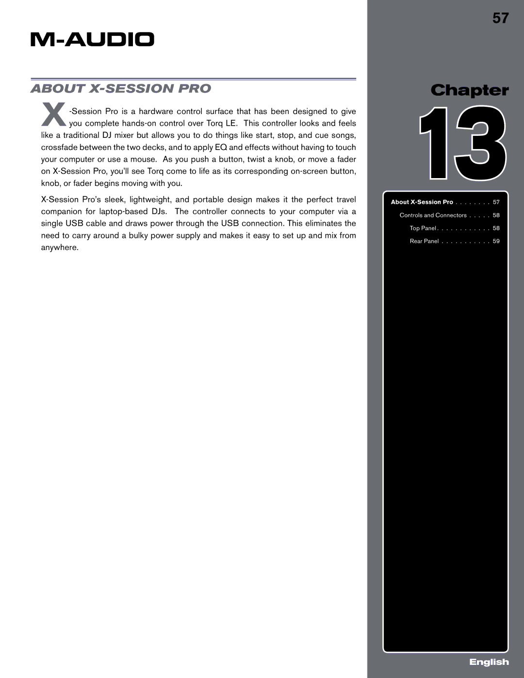 M-Audio Digital DJ System manual About X-SESSION PRO 