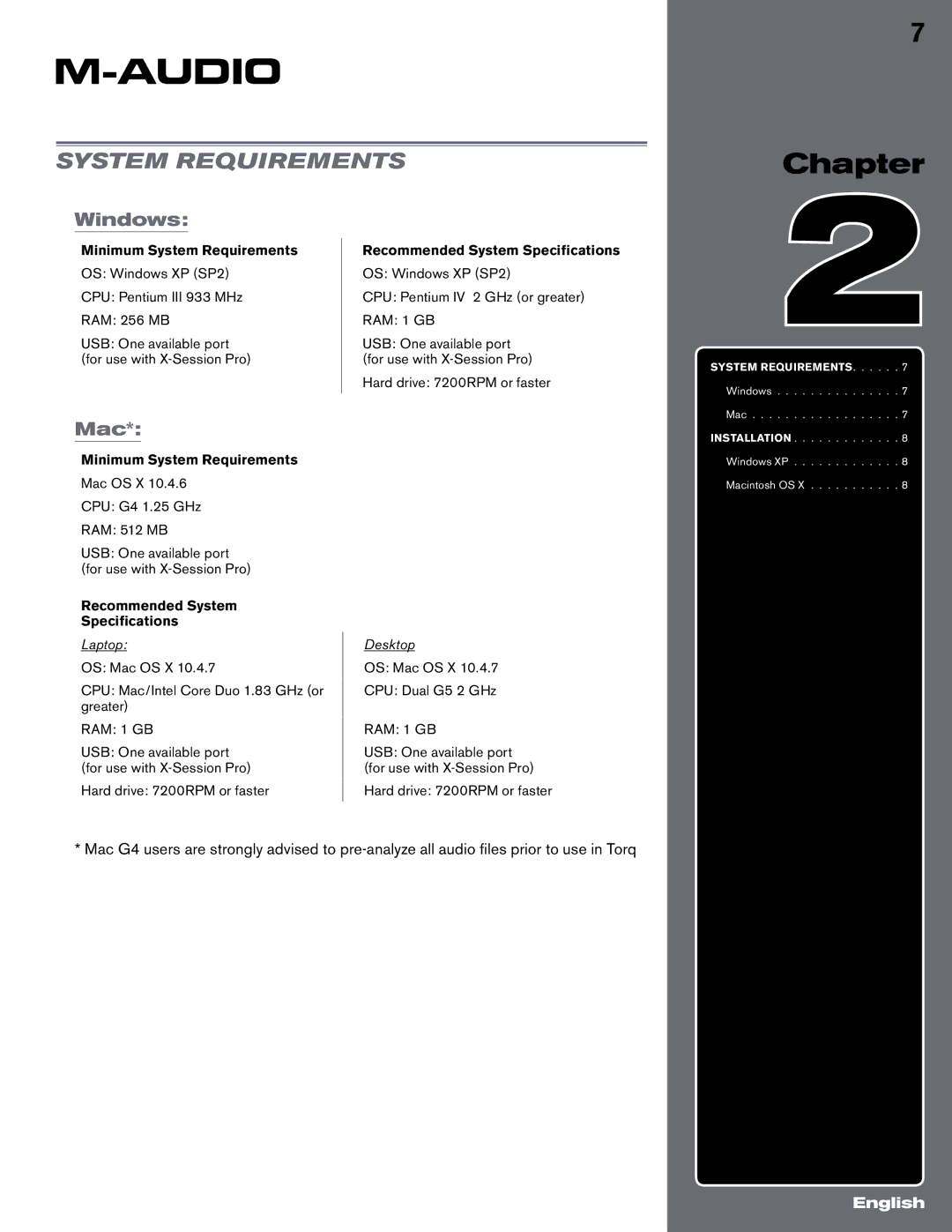 M-Audio Digital DJ System manual System Requirements, Windows, Mac 