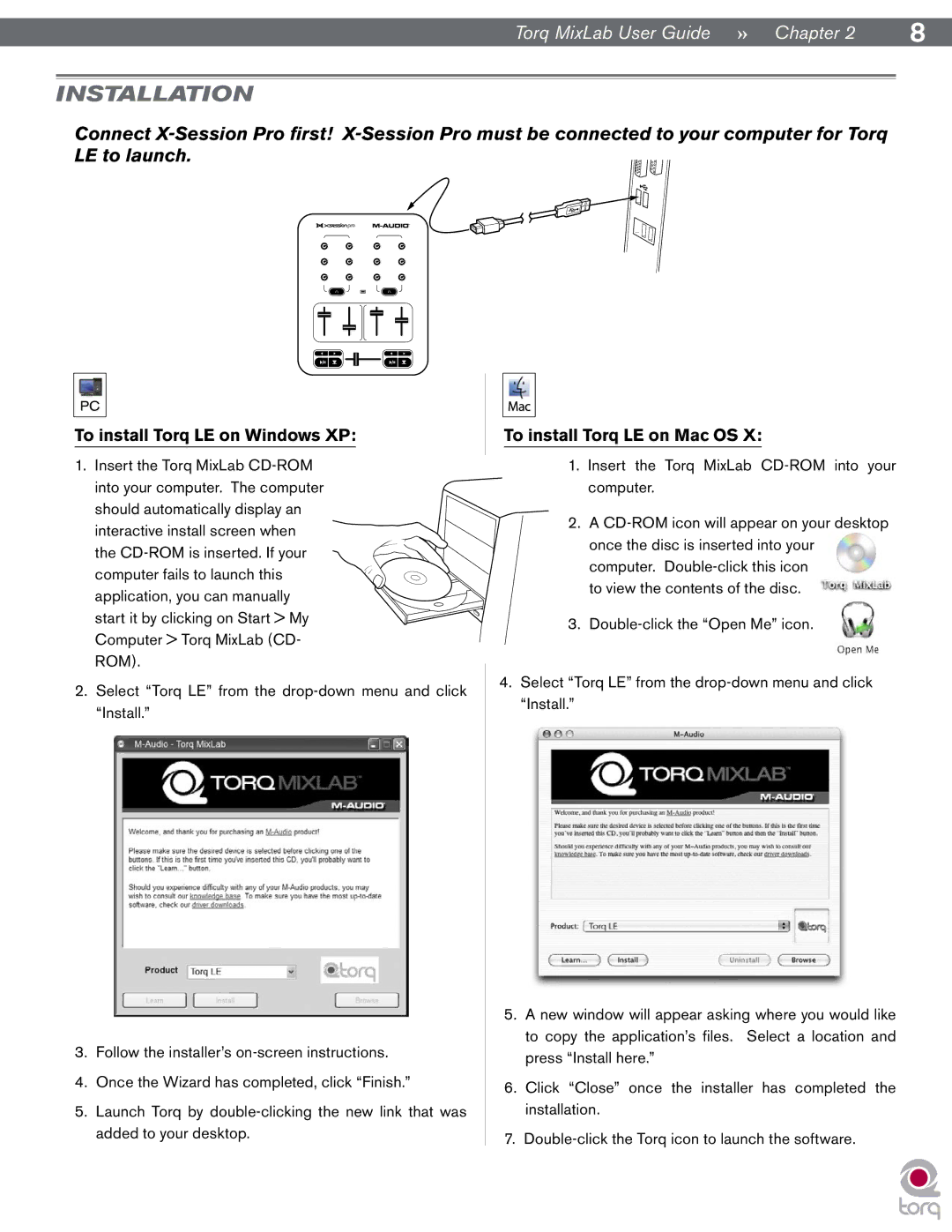 M-Audio Digital DJ System manual Installation, To install Torq LE on Windows XP 