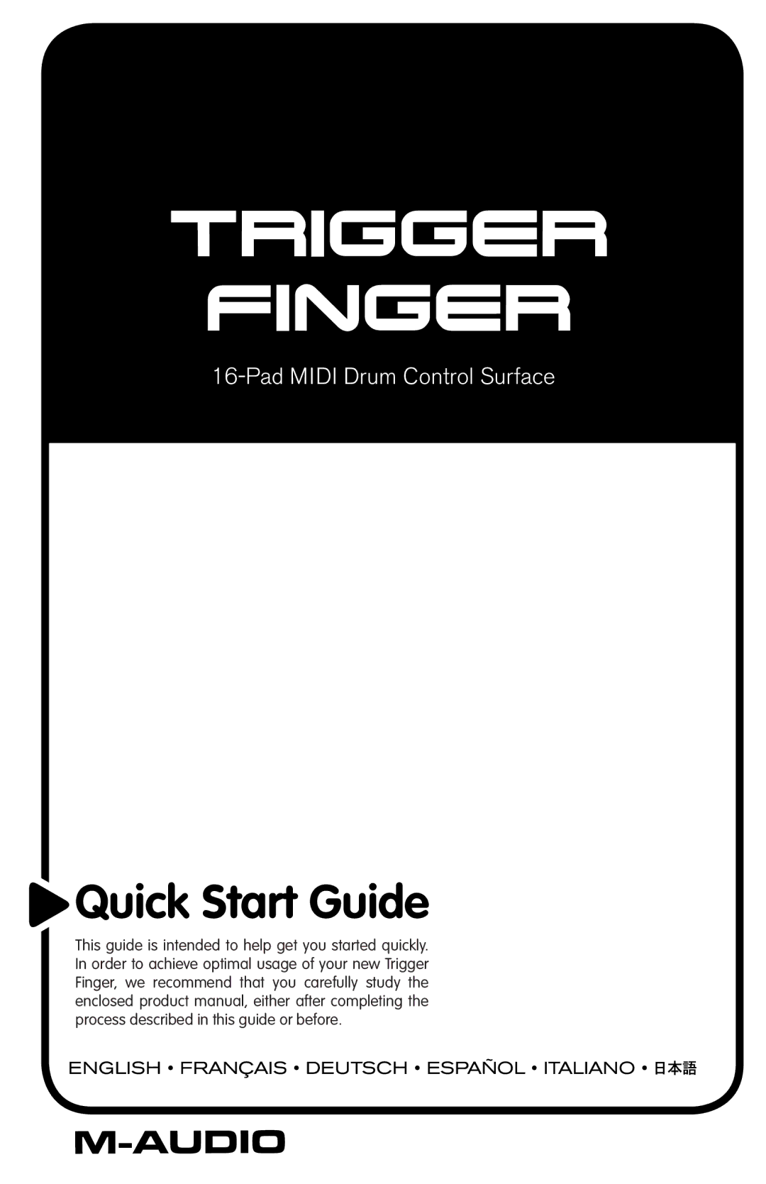 M-Audio Drums quick start Trigger Finger 