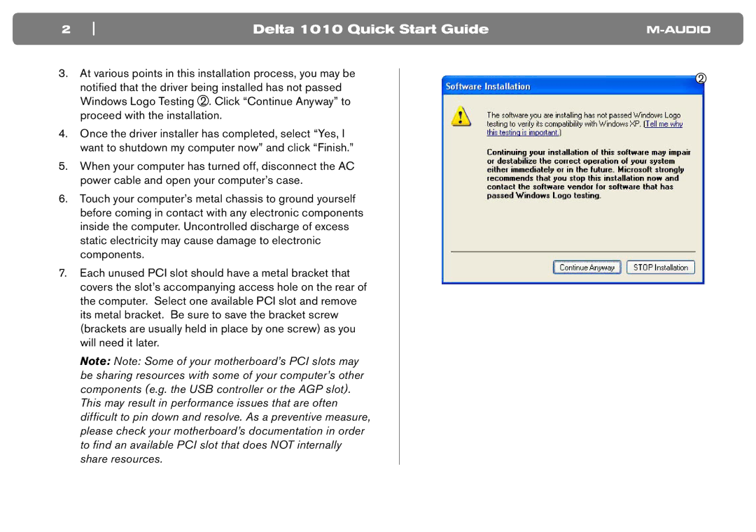 M-Audio DVR quick start Delta 1010 Quick Start Guide 