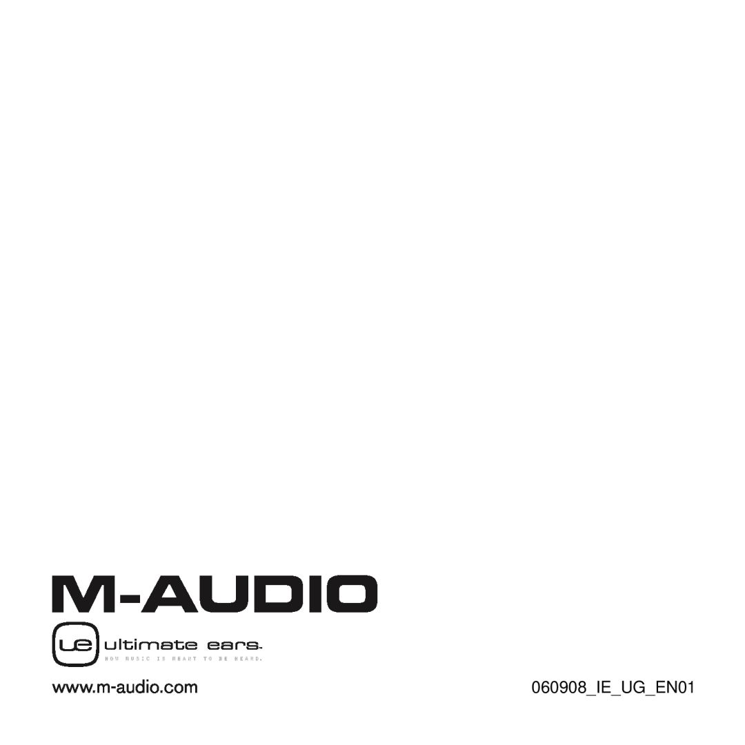 M-Audio IE-20xb, IE-30, IE-10 manual 060908ML07IE UG-133A0EN01 