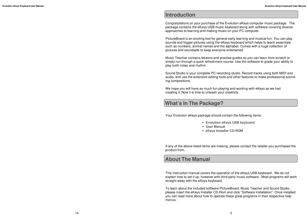 M-Audio K6 user manual Introduction Introduction, What’s In The Package?, About The Manual 