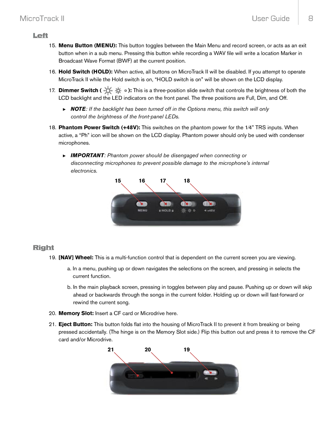 M-Audio MicroTrack II manual MicroTrack User Guide 