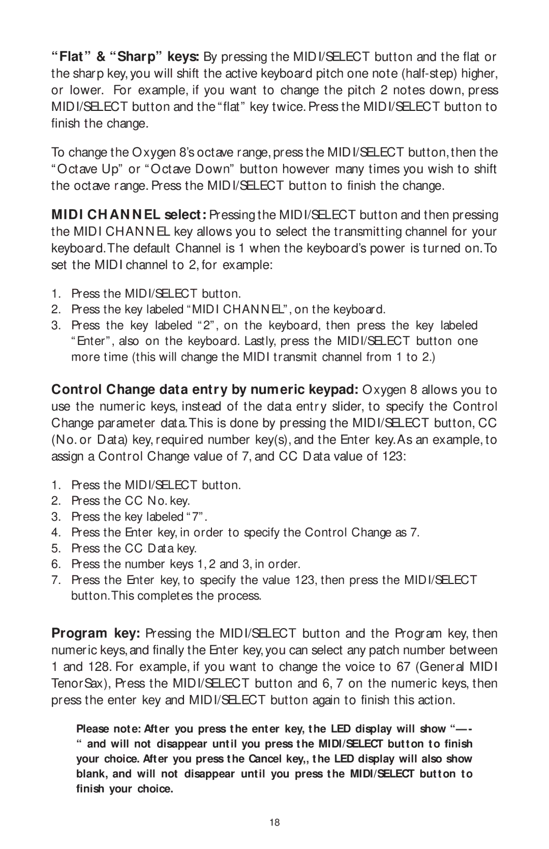 M-Audio OXYGEN 8, OXY8_050503 specifications 