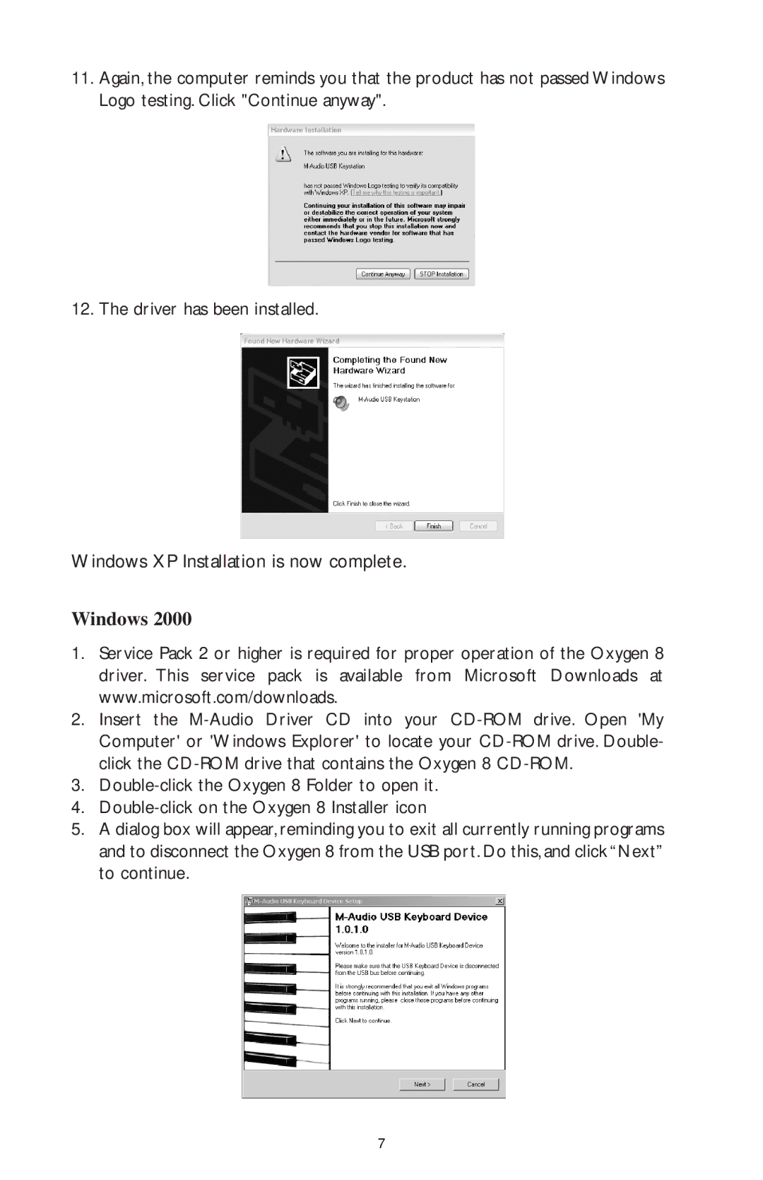 M-Audio OXY8_050503, OXYGEN 8 specifications Windows 