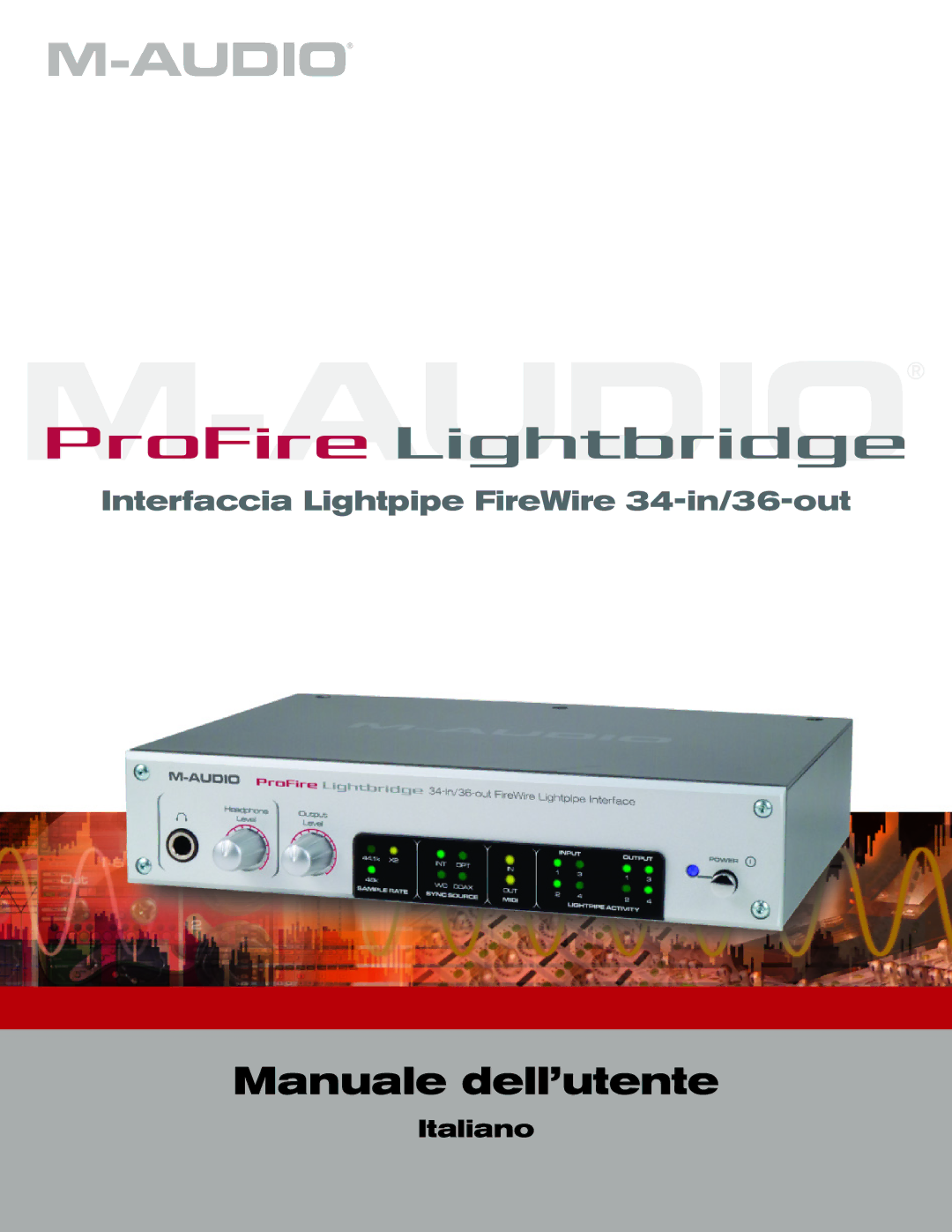 M-Audio ProFire Lightbridge manual Manuale dell’utente 