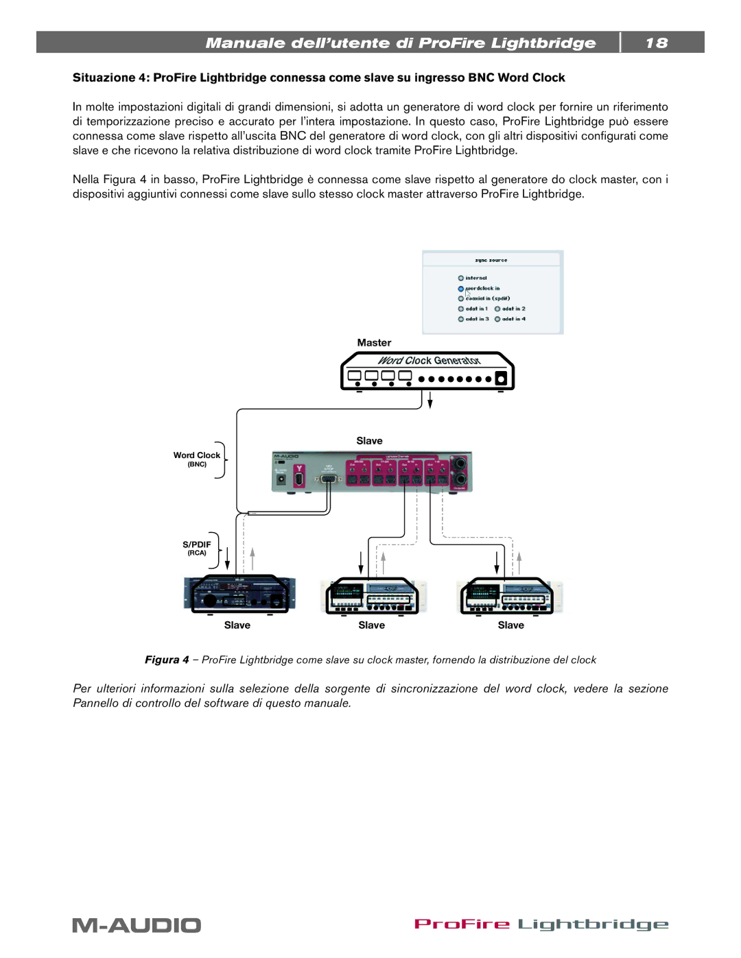 M-Audio ProFire Lightbridge manual Word Clock 