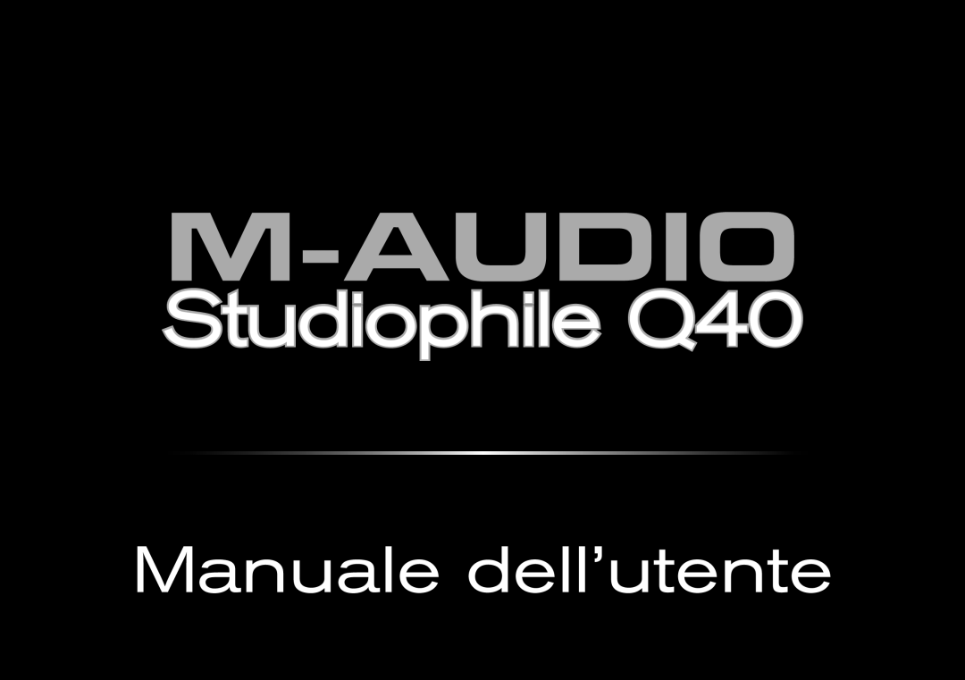 M-Audio Q40 manual Manuale dell’utente 