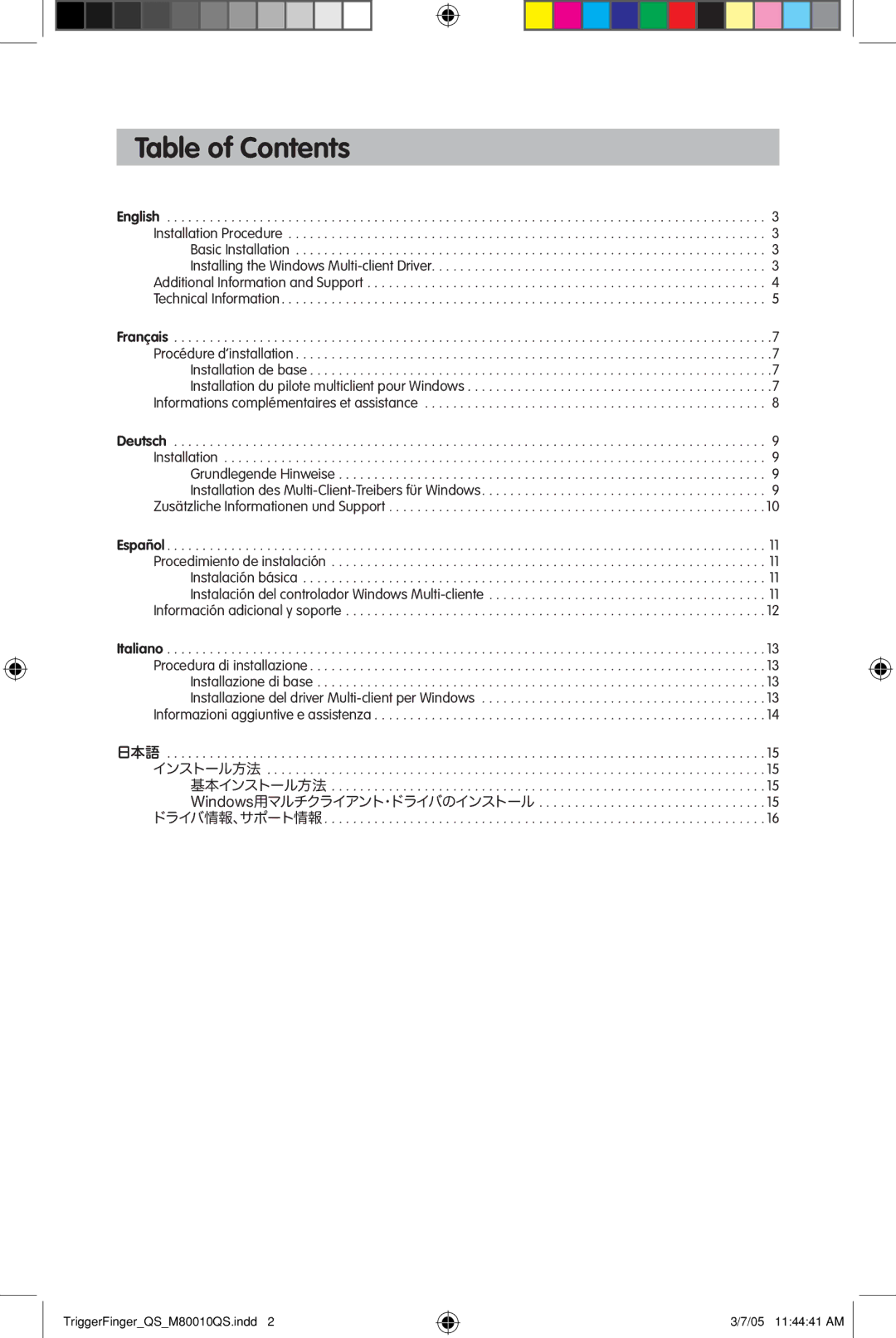 M-Audio QS_M80010QS quick start Table of Contents 