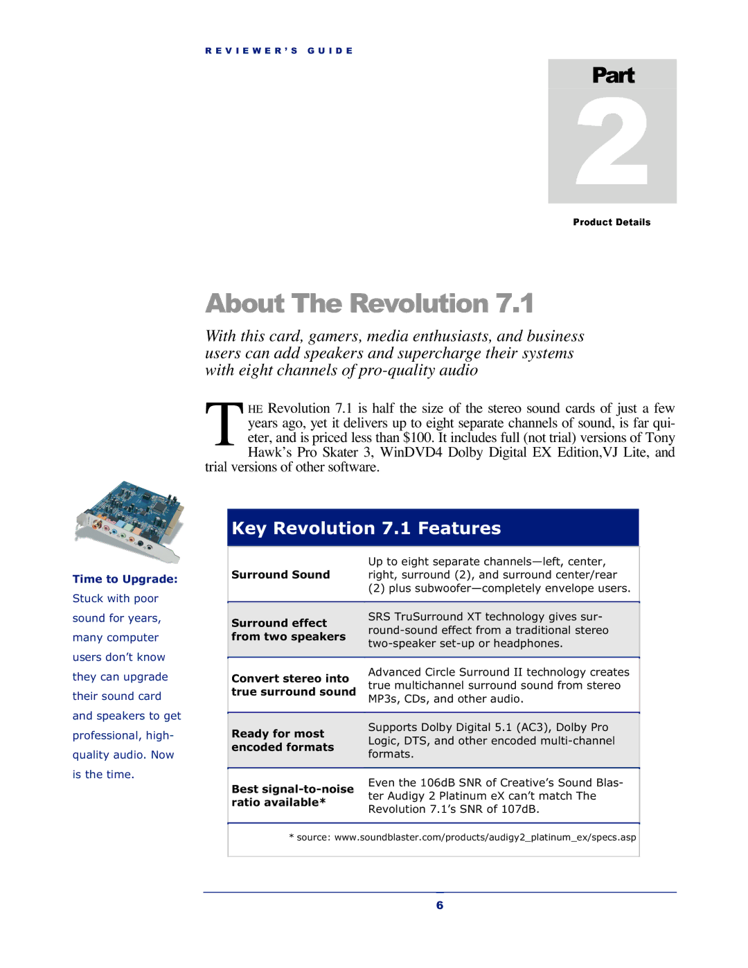 M-Audio manual About The Revolution, Key Revolution 7.1 Features 