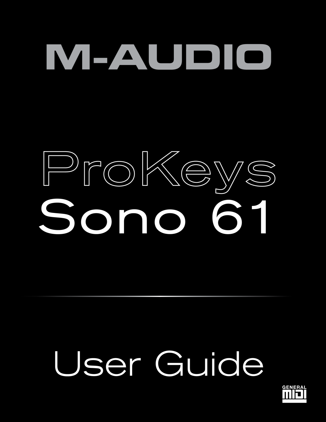 M-Audio SONO 61 manual Sono, User Guide 