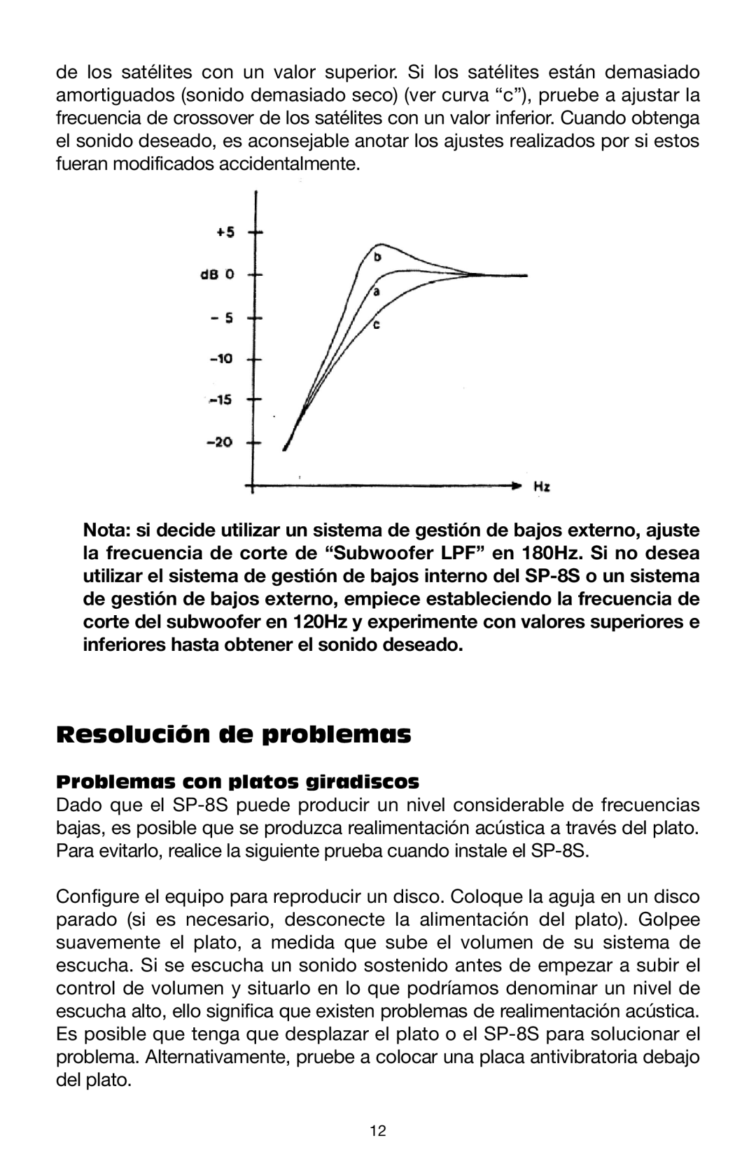 M-Audio SP-8S manual Resolución de problemas, Problemas con platos giradiscos 