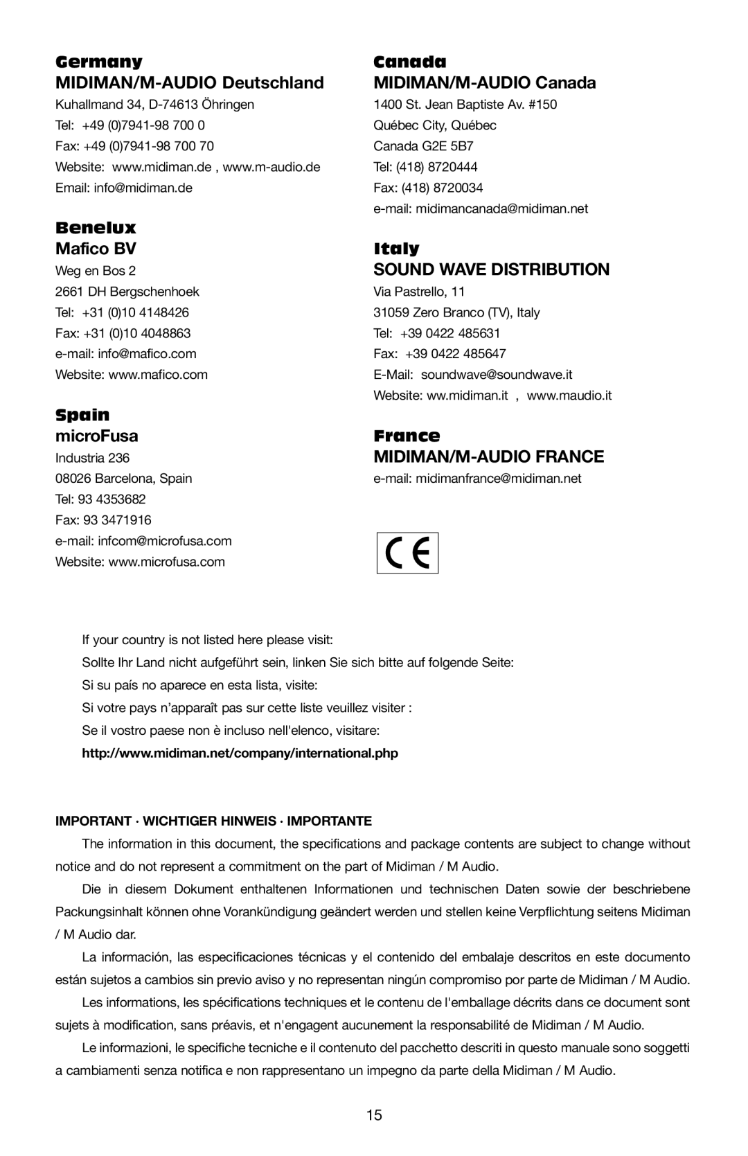 M-Audio SP-8S manual Sound Wave Distribution 