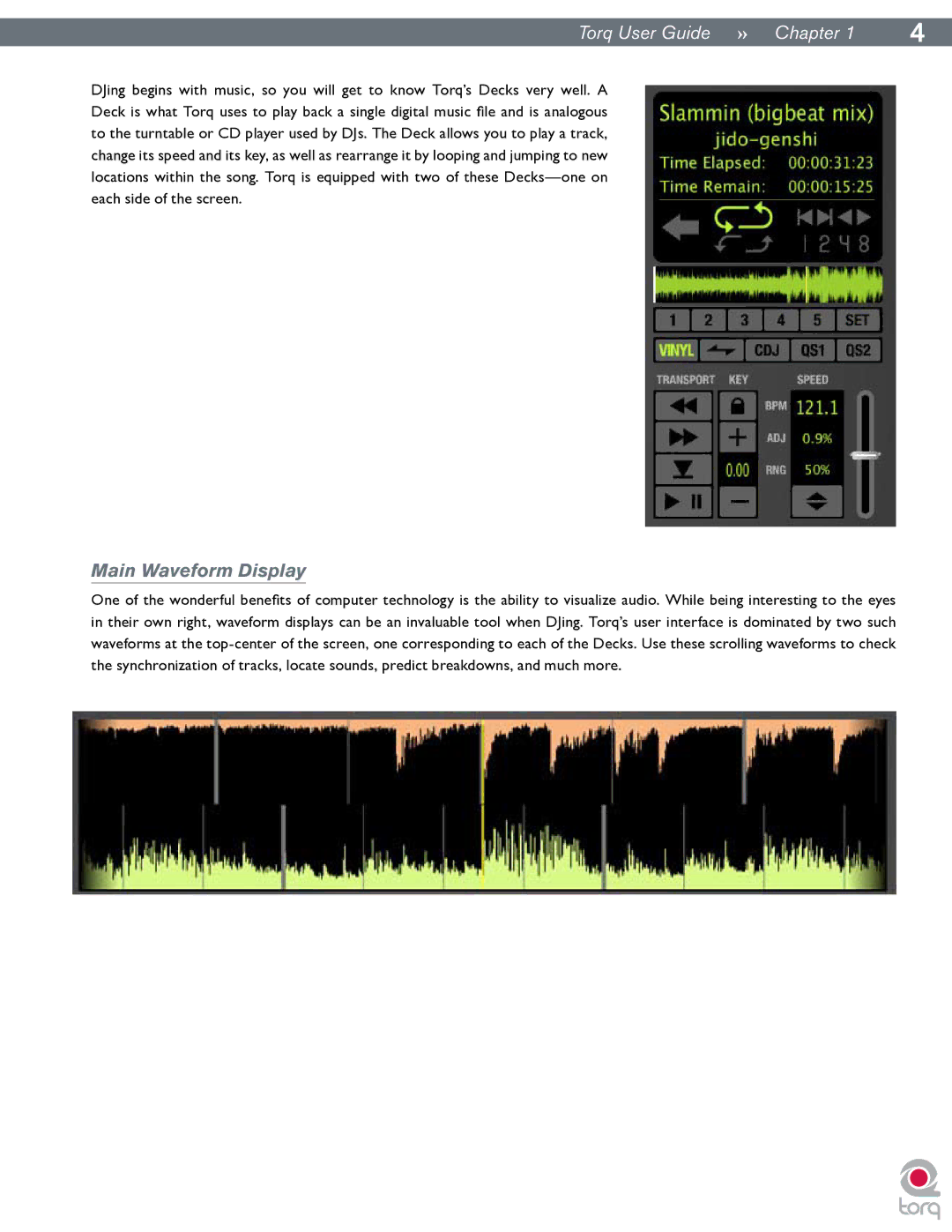 M-Audio manual Torq User Guide » Chapter, Main Waveform Display 