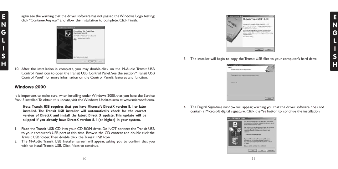 M-Audio USB specifications Windows 