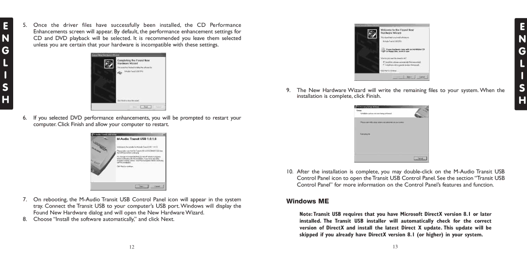 M-Audio USB specifications Windows ME 